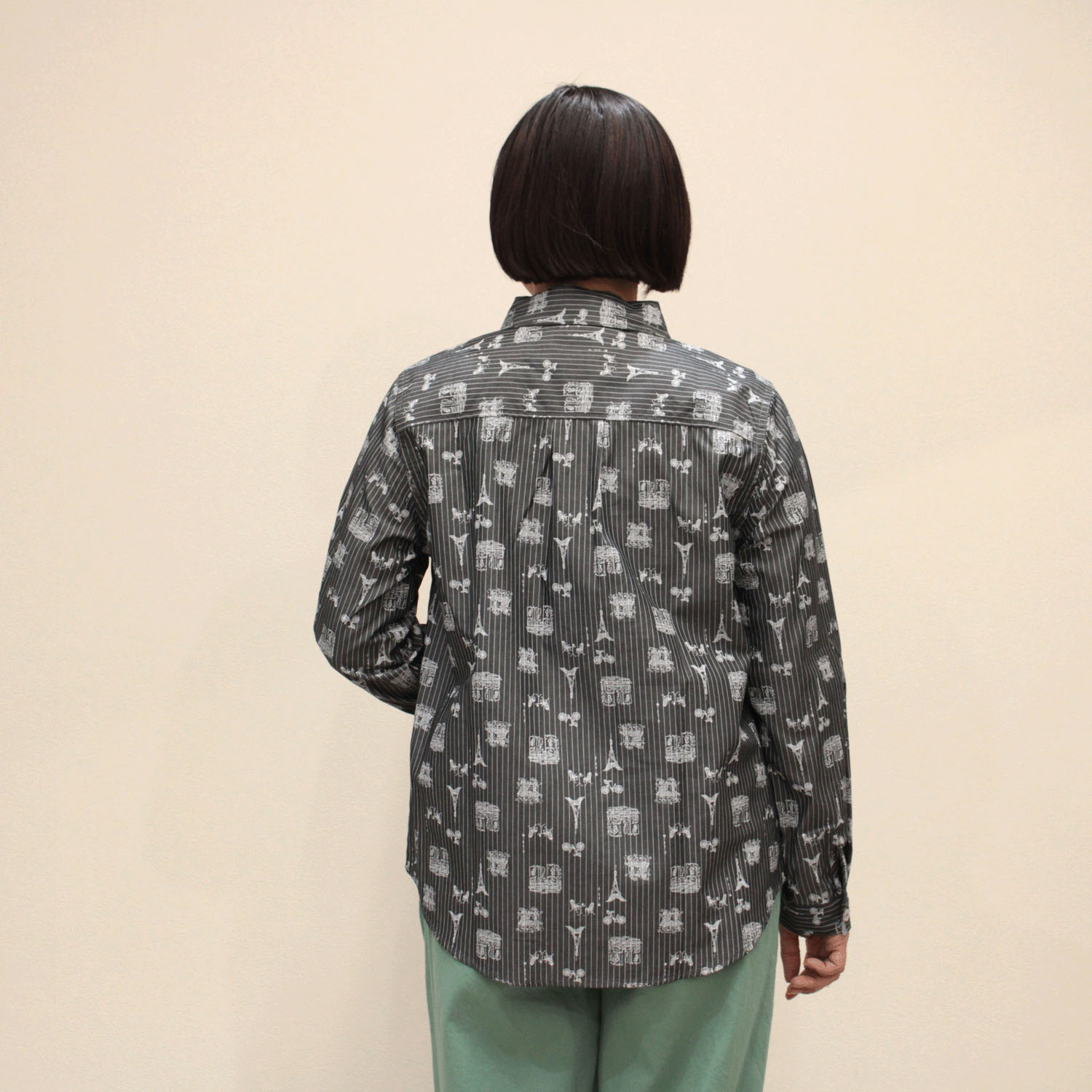 notorico フランス柄ストライプブラウス - 画像4