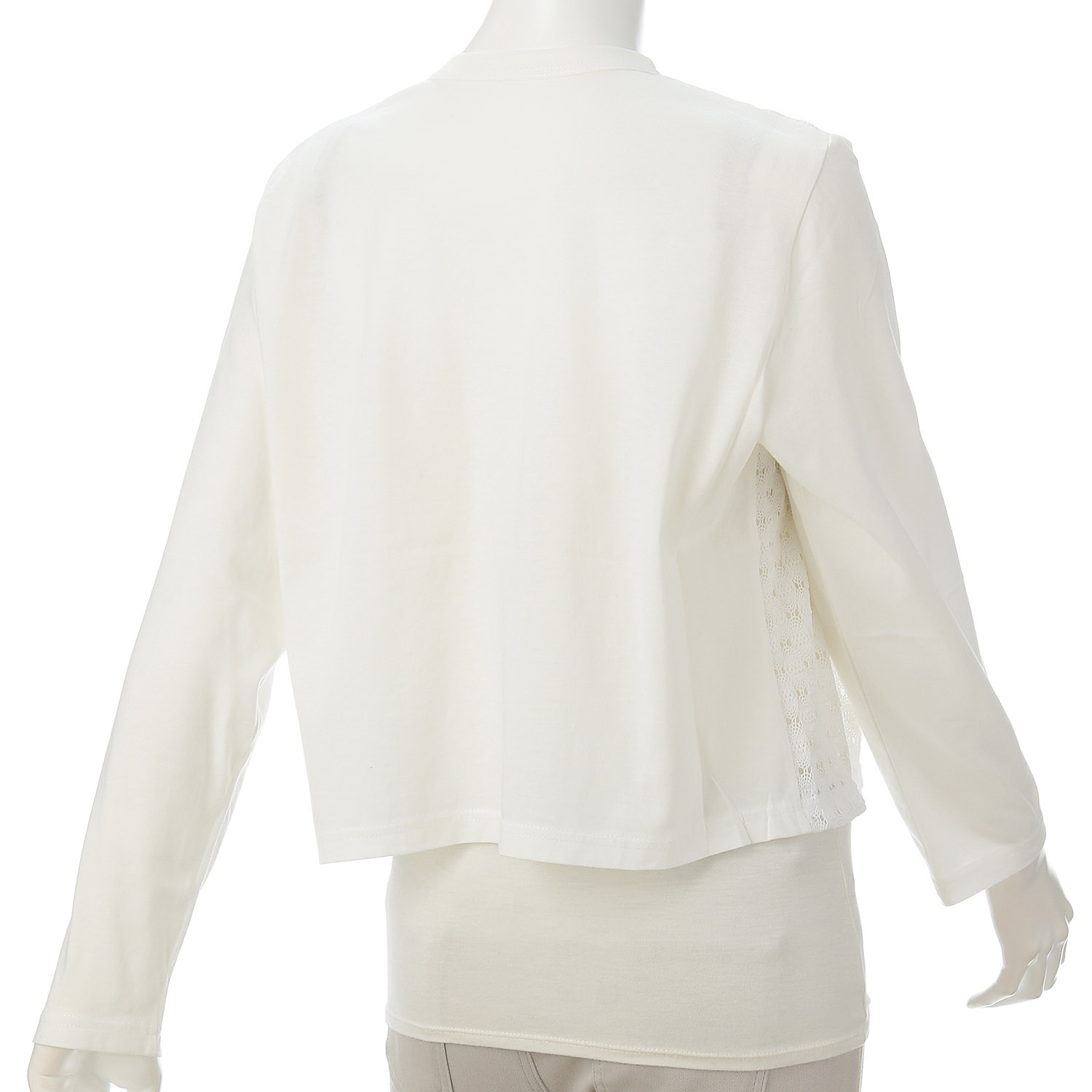 レース使いワンボタンカーディガン - 画像4