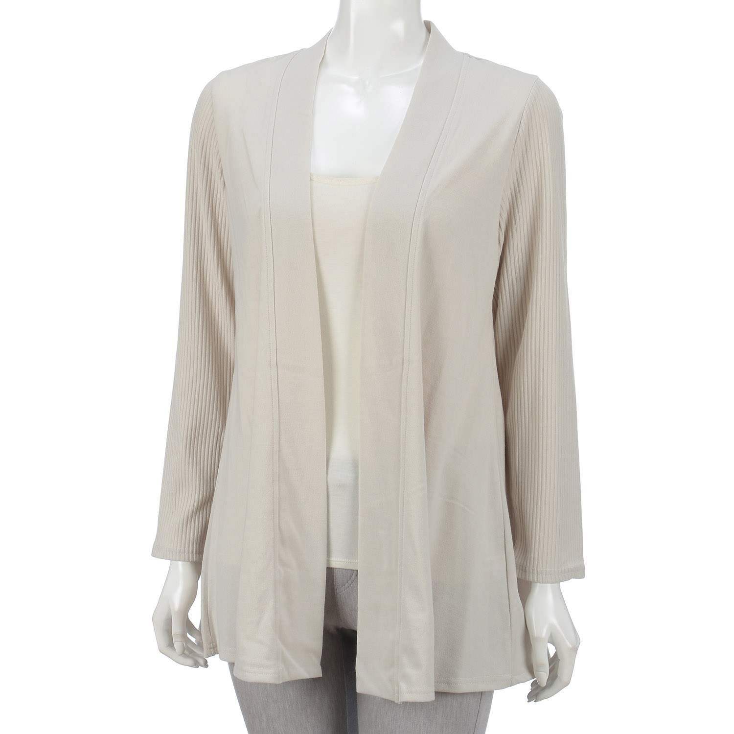 無地×リブ使いカーディガン - 画像6