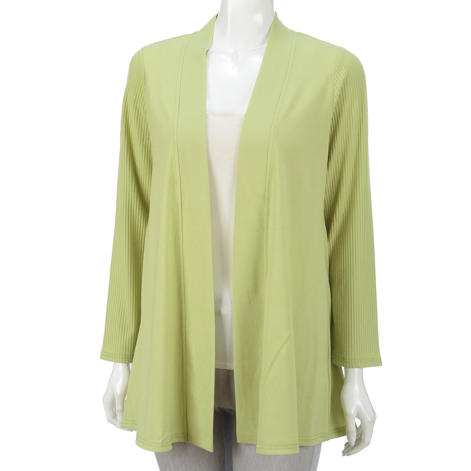 無地×リブ使いカーディガン - 画像7