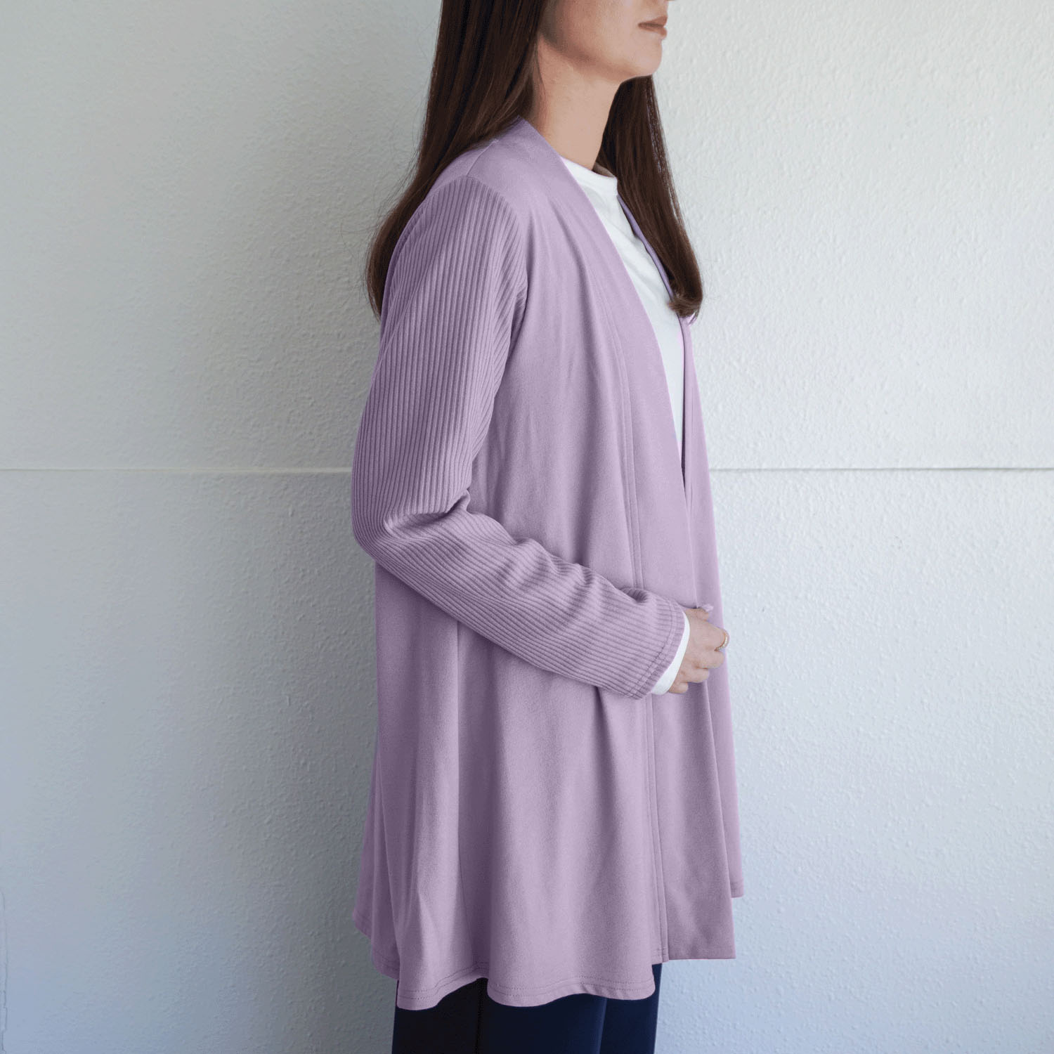 無地×リブ使いカーディガン - 画像10