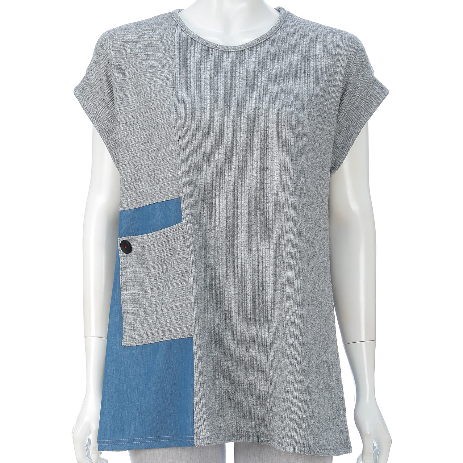 ポケット付きロングベスト