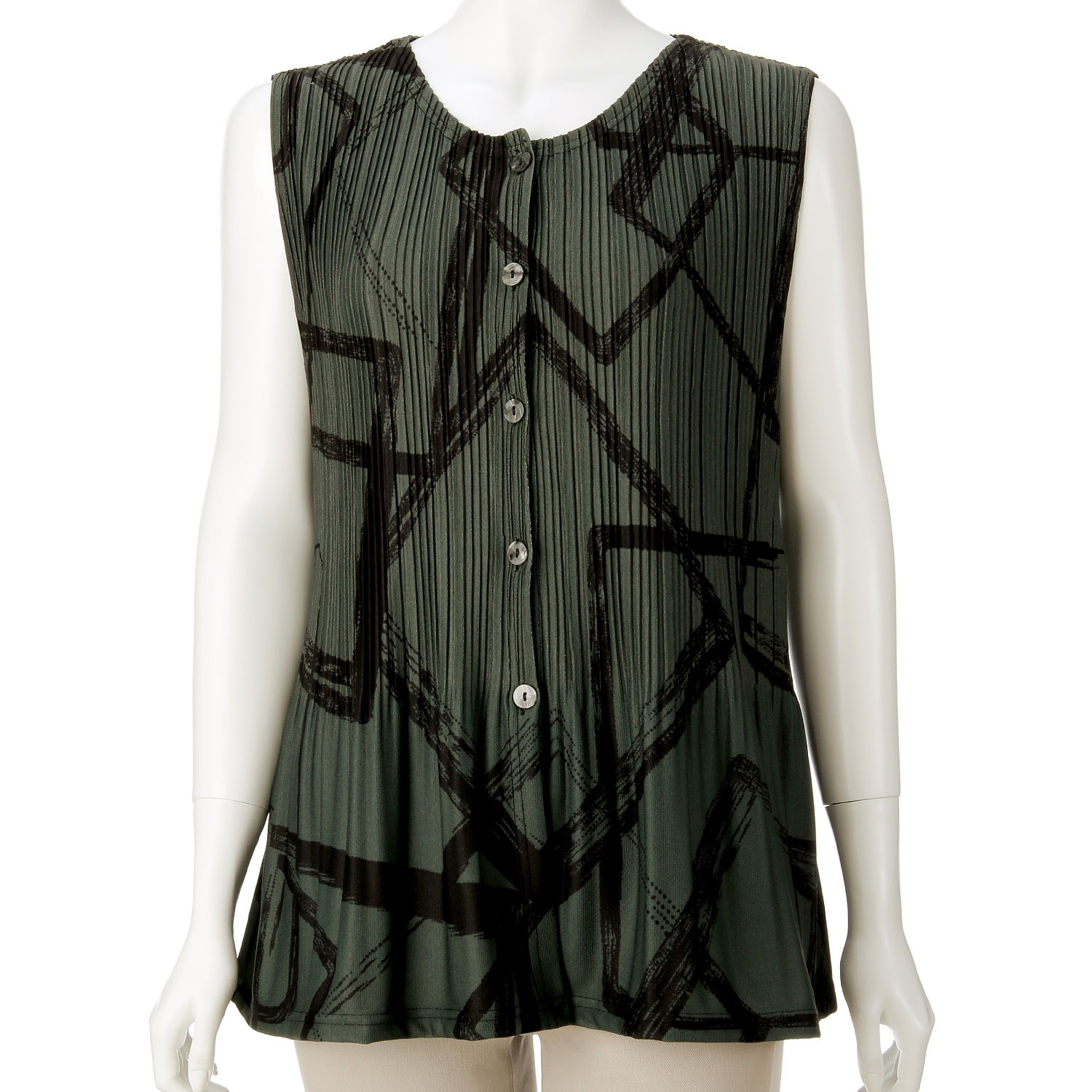 プリーツベストプリント