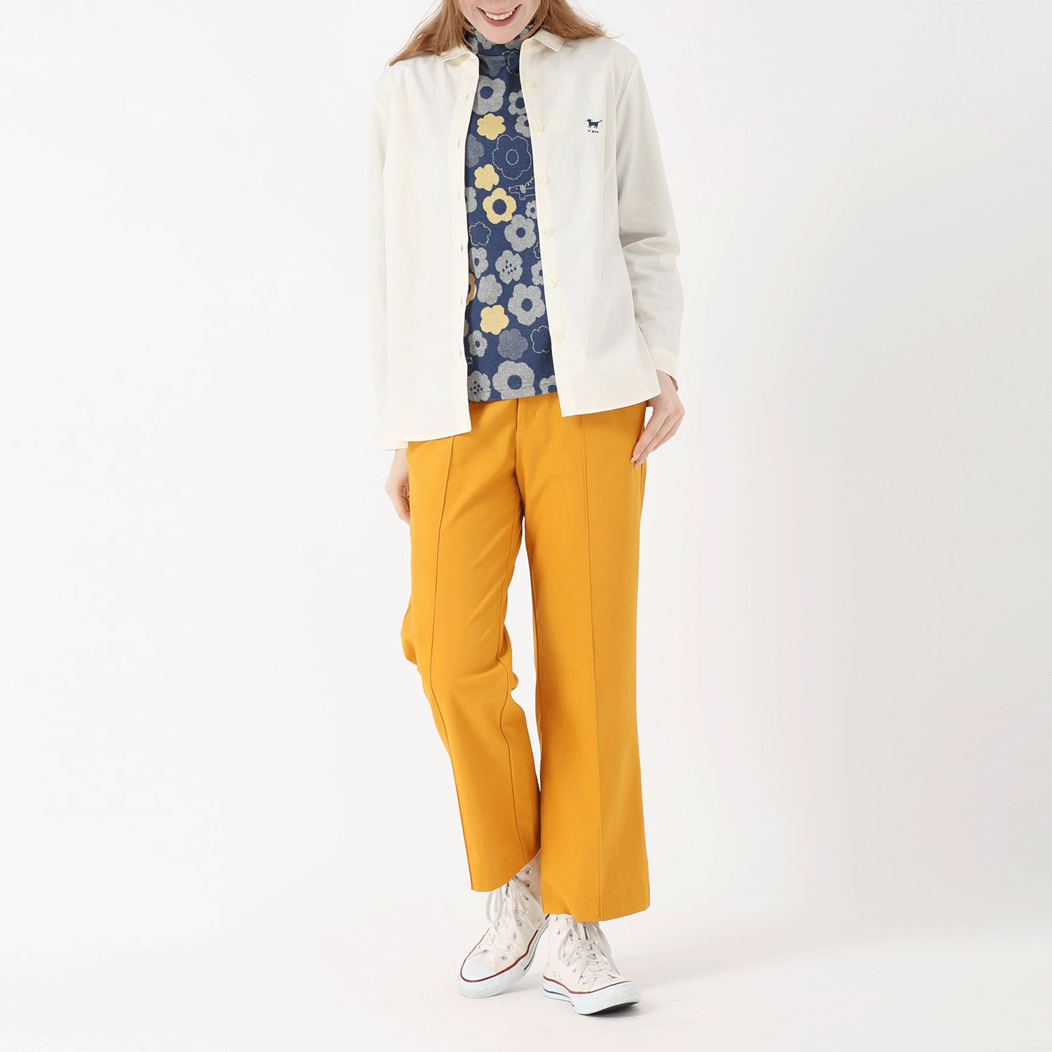 T’BIS STUDIO ウェザークロス猫刺繍シャツ - 画像8