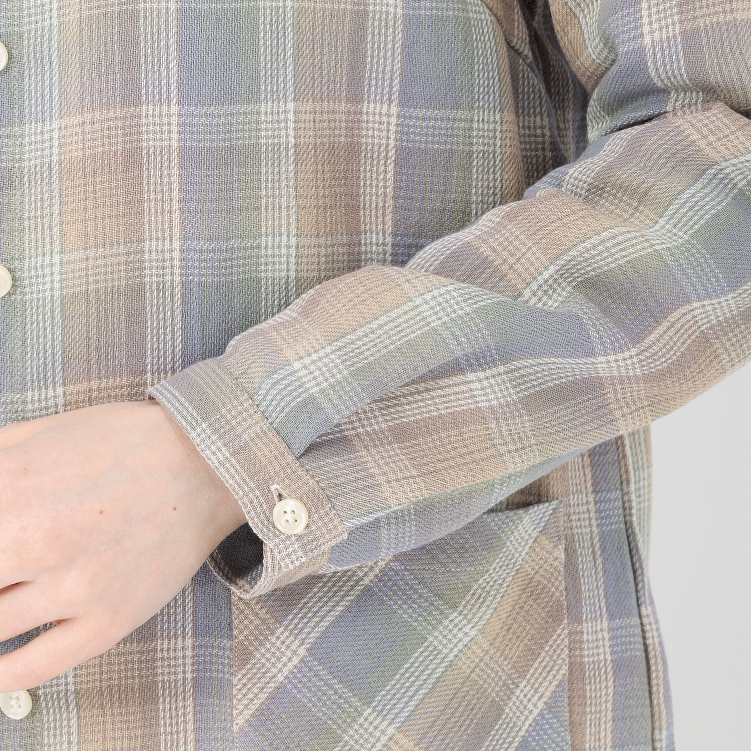 T’BIS STUDIO 長袖チェックポケット付きシャツ - 画像8