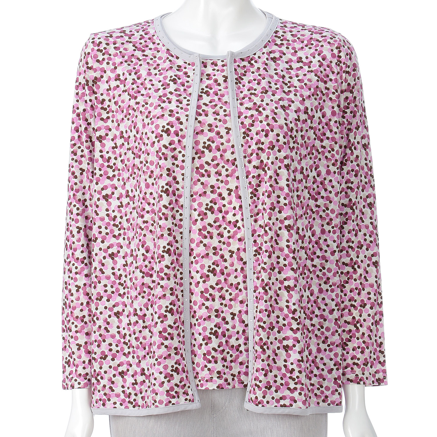 ストーン付きプリントアンサンブル