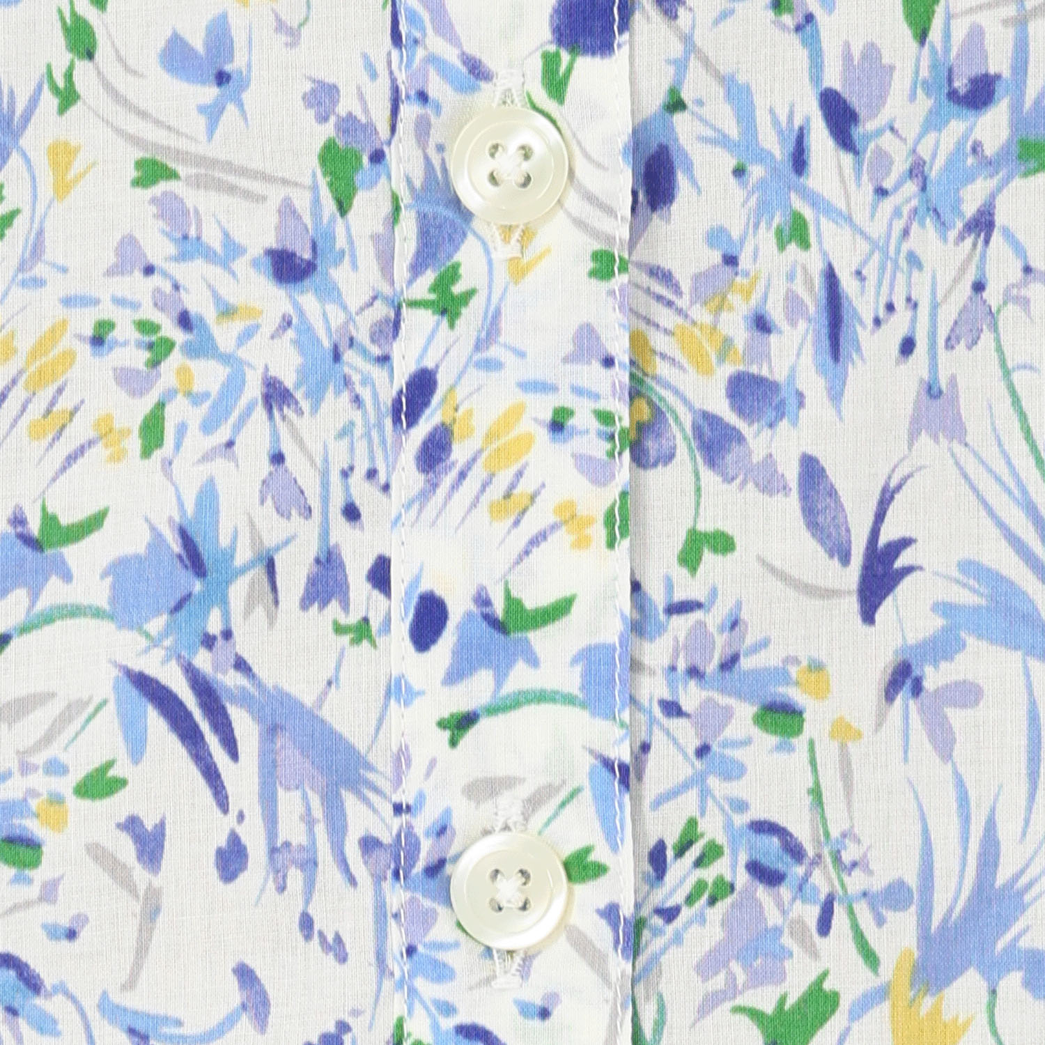 T’BIS STUDIO 水彩花柄プリント胸切替ギャザーシャツ - 画像10