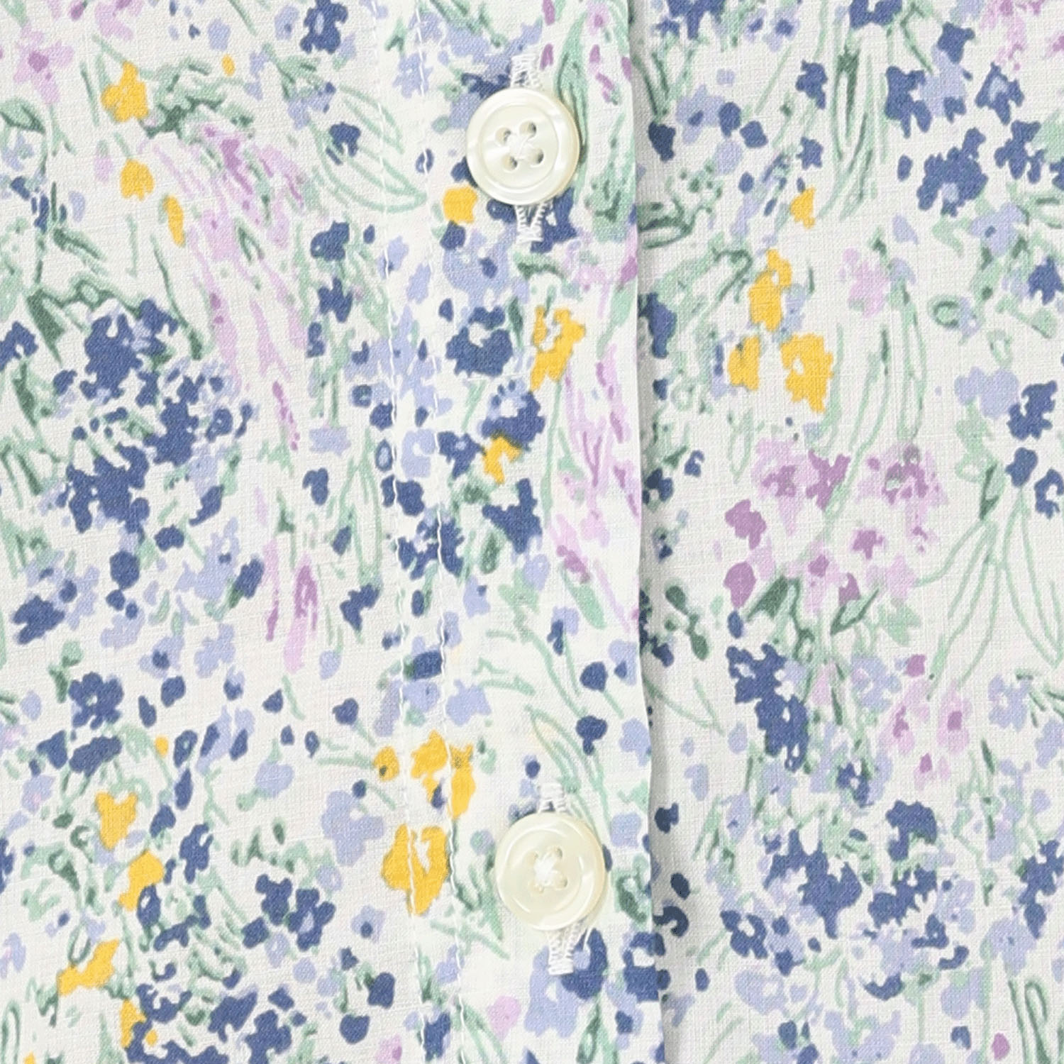 T’BIS STUDIO 長袖水彩小花柄プリントシャツ - 画像4