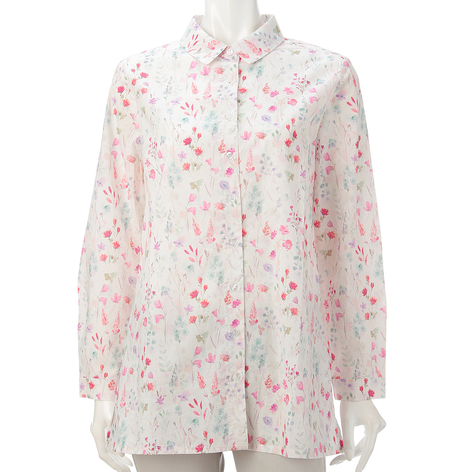 T’BIS STUDIO 長袖花柄ペイントシャツ - 画像6