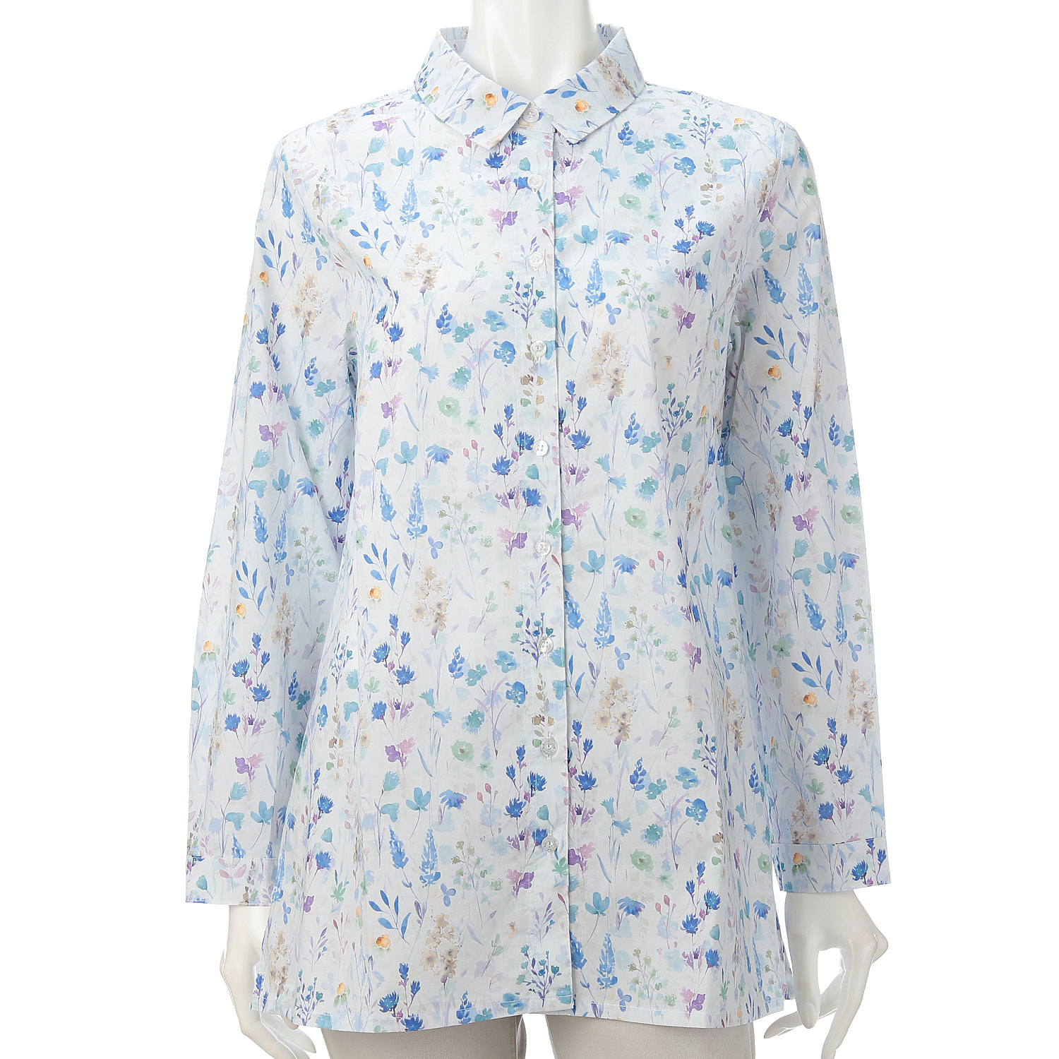 T’BIS STUDIO 長袖花柄ペイントシャツ - 画像8