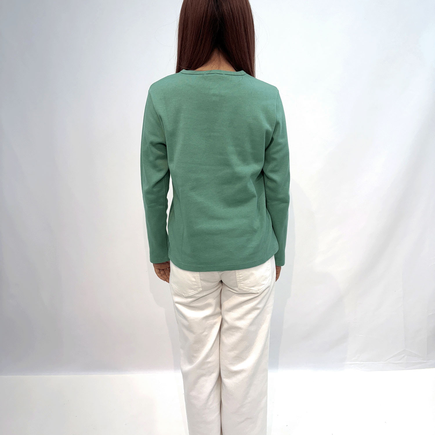 T’BIS STUDIO 長袖ダブルフェイスフットプリント刺繍カーディガン - 画像6