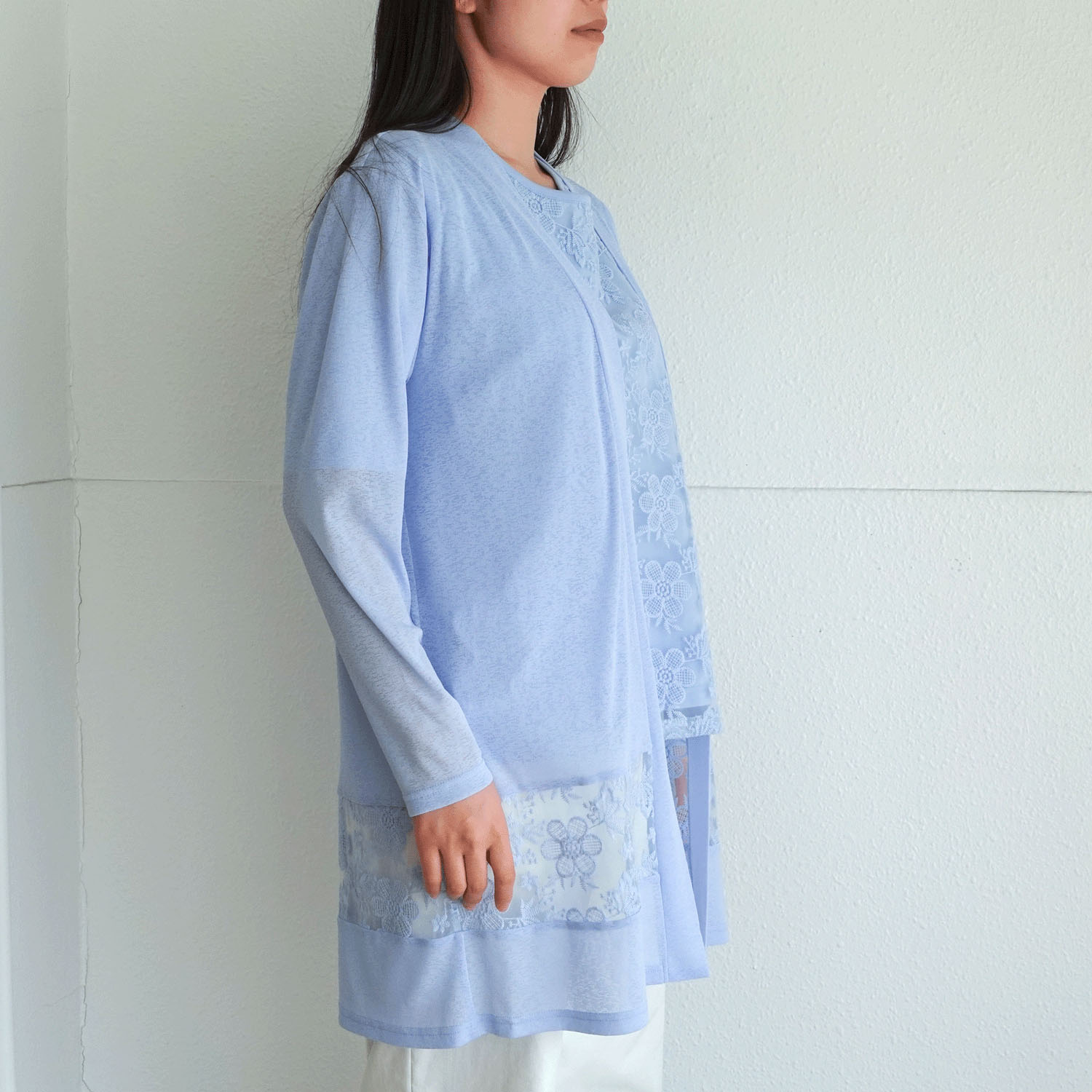 刺繍切替カーデアンサンブル - 画像12