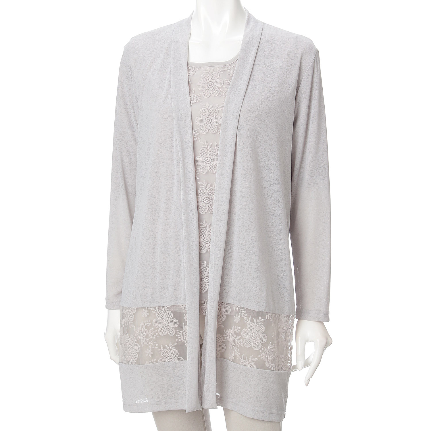 刺繍切替カーデアンサンブル - 画像3