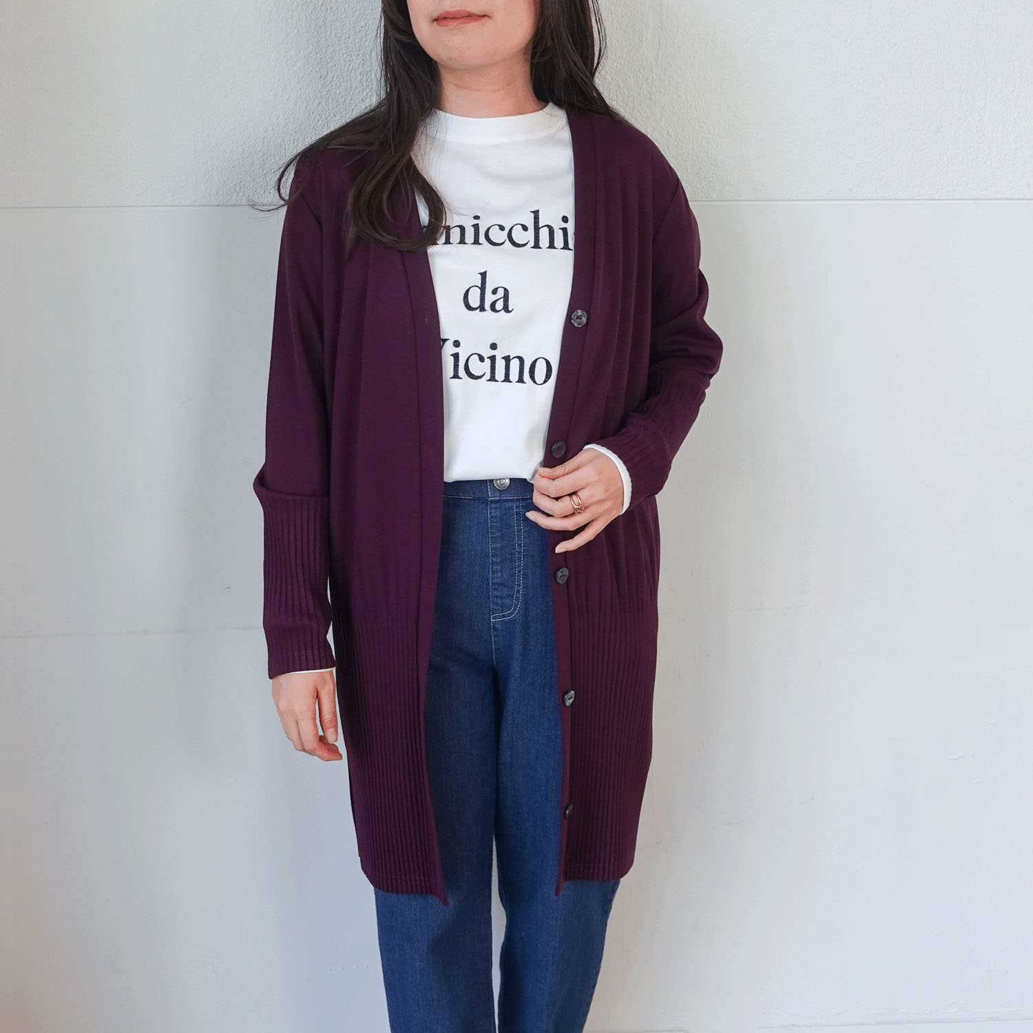 裾プリーツロングカーディガン - 画像13