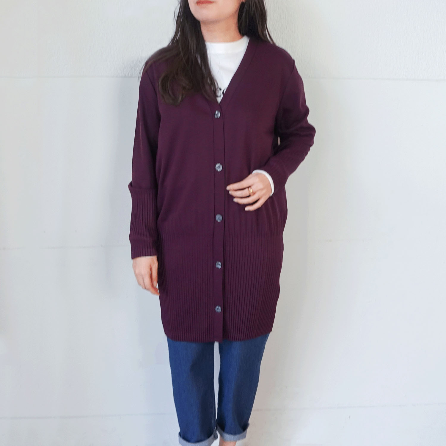 裾プリーツロングカーディガン - 画像16