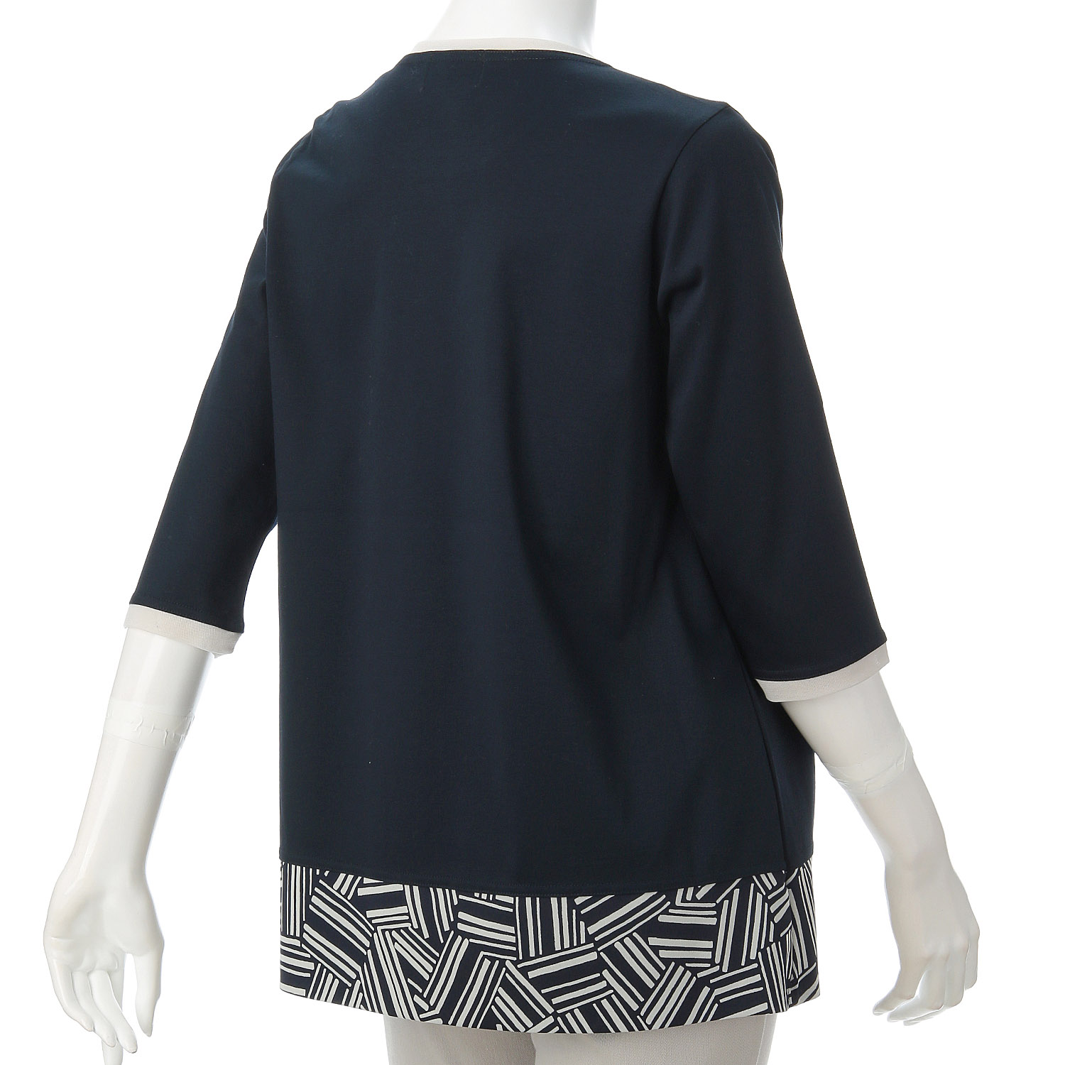 ROYAL VERDY クレリック幾何柄切替プルオーバー - 画像4