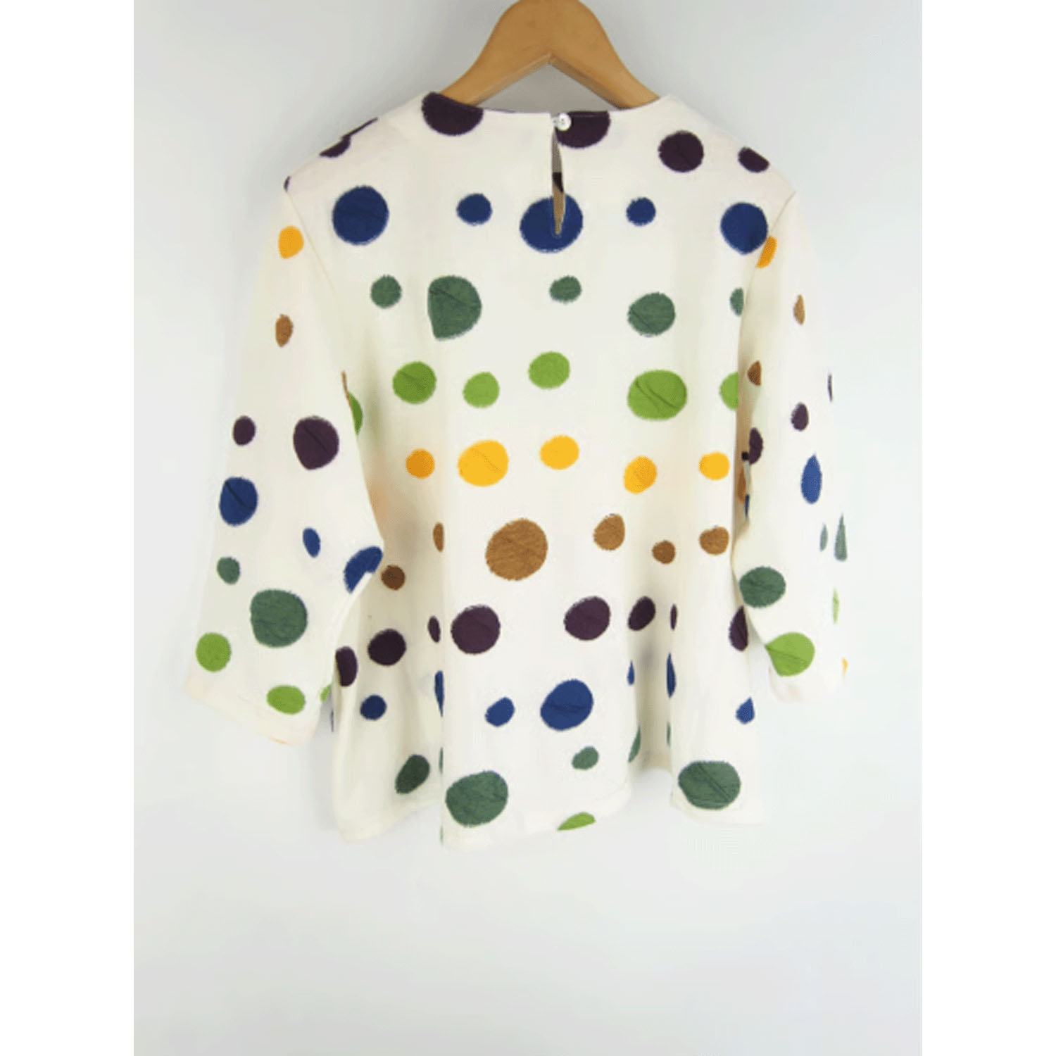 LaLa que sera マルチカラードットジャガードプルオーバー - 画像2