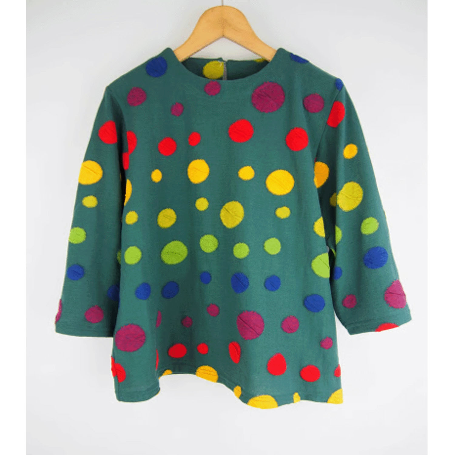 LaLa que sera マルチカラードットジャガードプルオーバー - 画像13