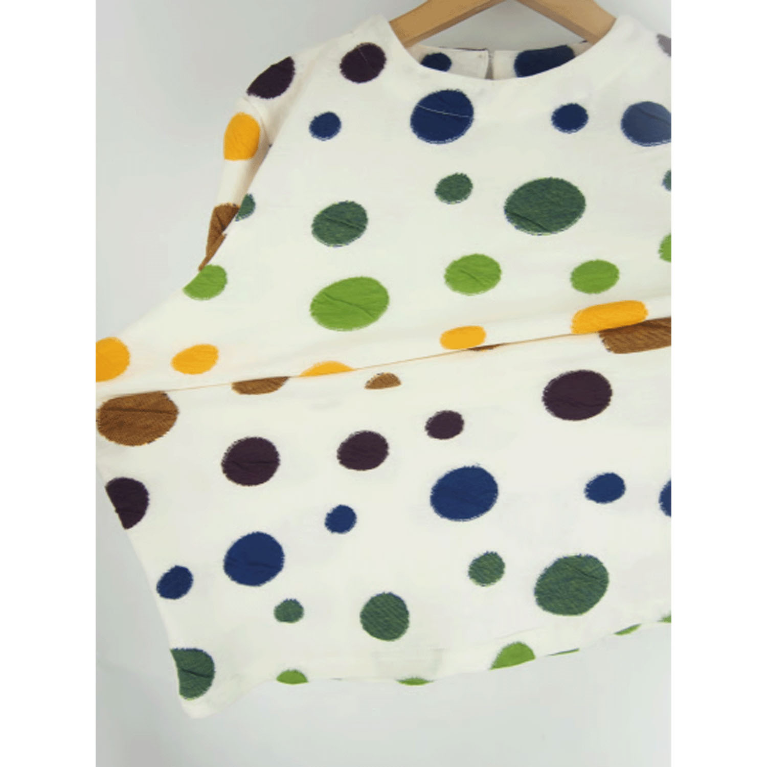 LaLa que sera マルチカラードットジャガードプルオーバー - 画像3