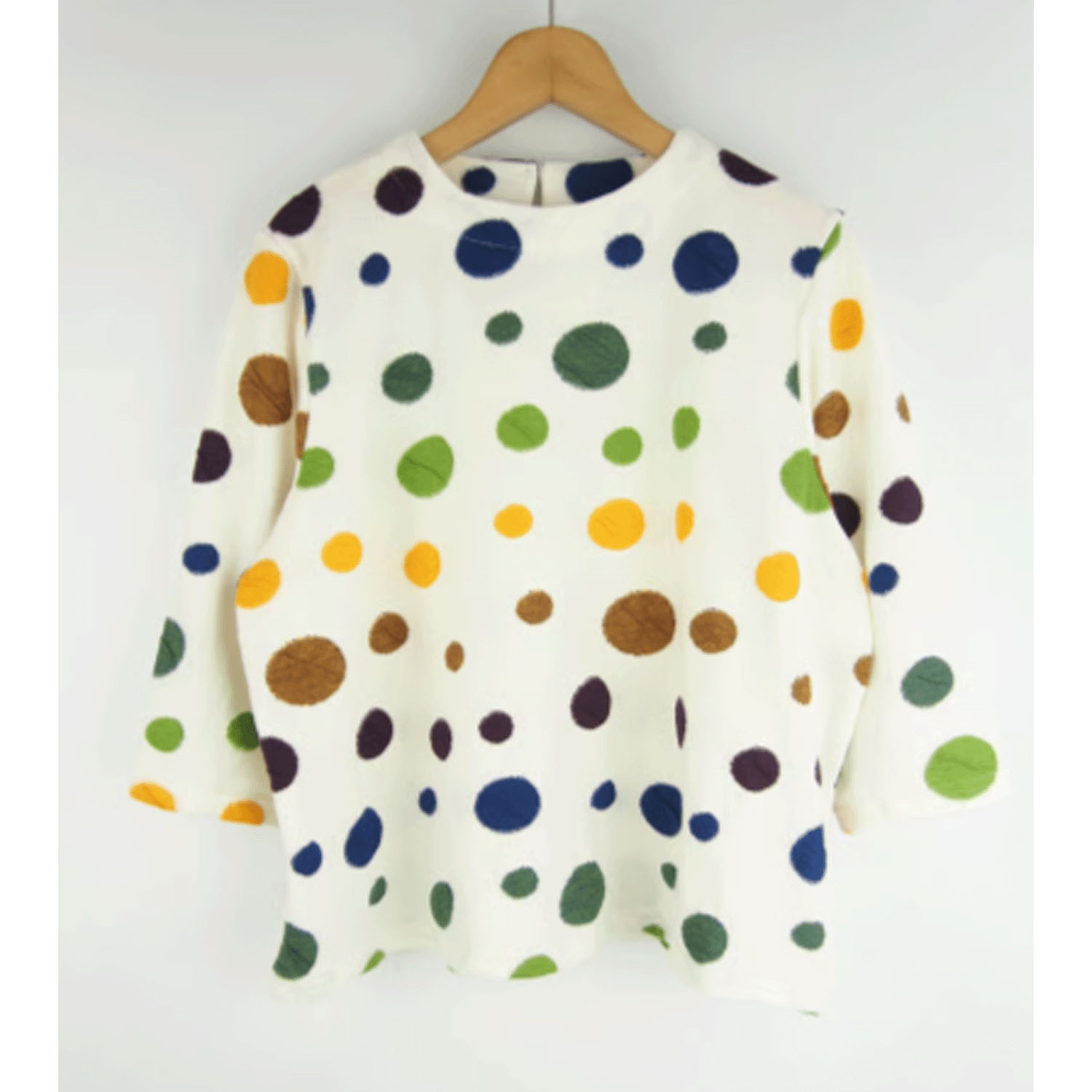 LaLa que sera マルチカラードットジャガードプルオーバー - 画像9