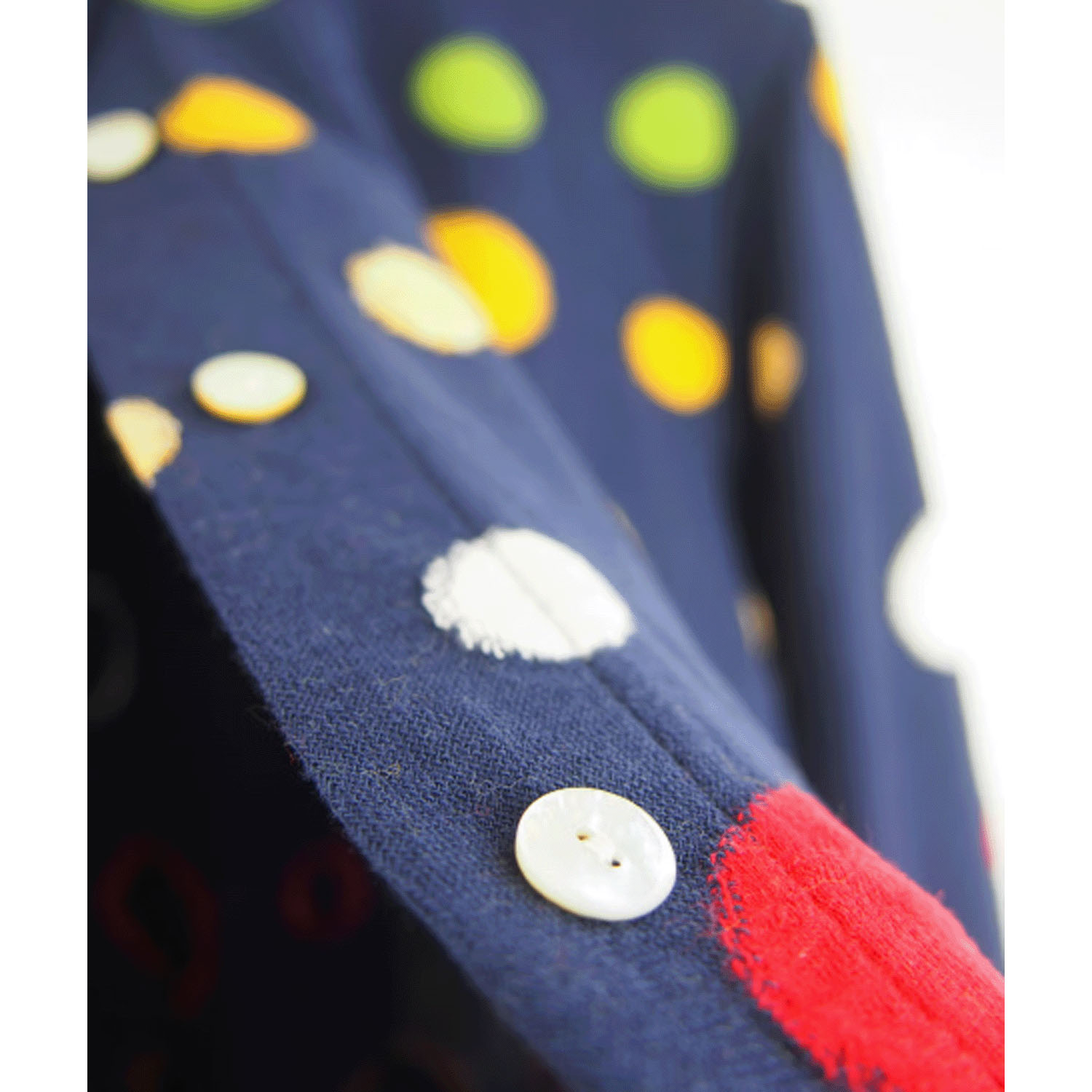 LaLa que sera マルチカラードットジャガードカーディガン - 画像6