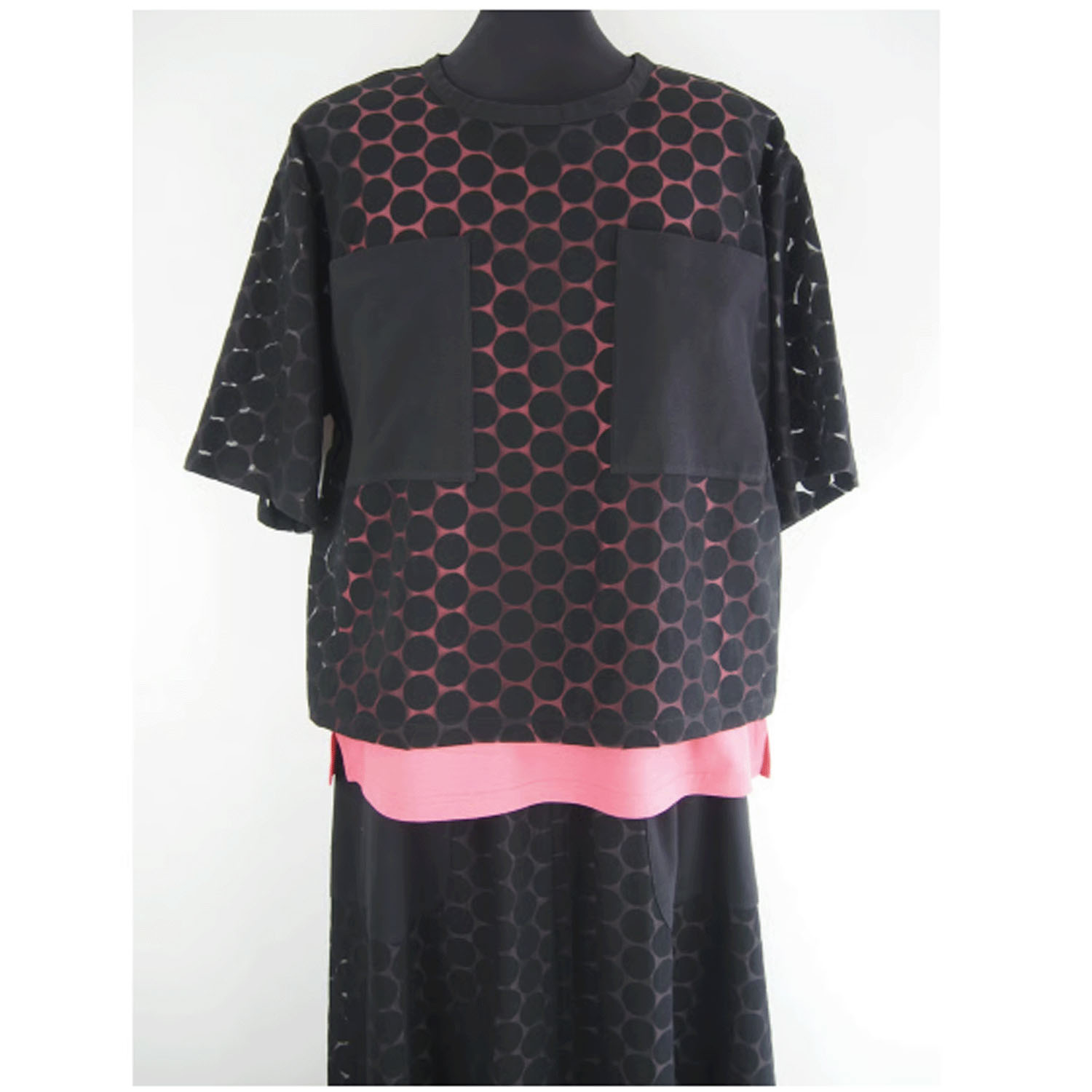 GIPSY BLUE オーガンジードットクロスポケット付ティーブラウス - 画像12