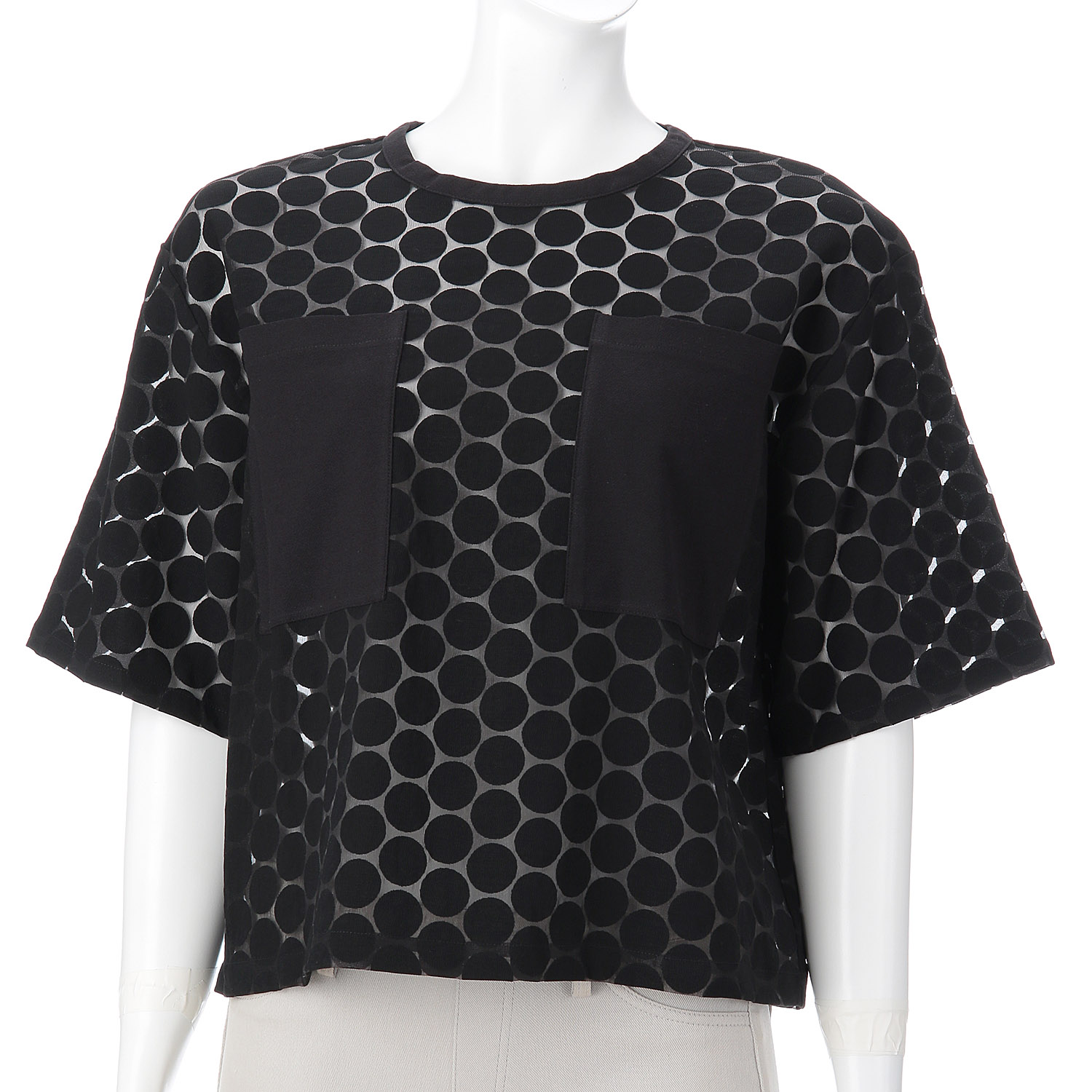 GIPSY BLUE オーガンジードットクロスポケット付ティーブラウス - 画像13