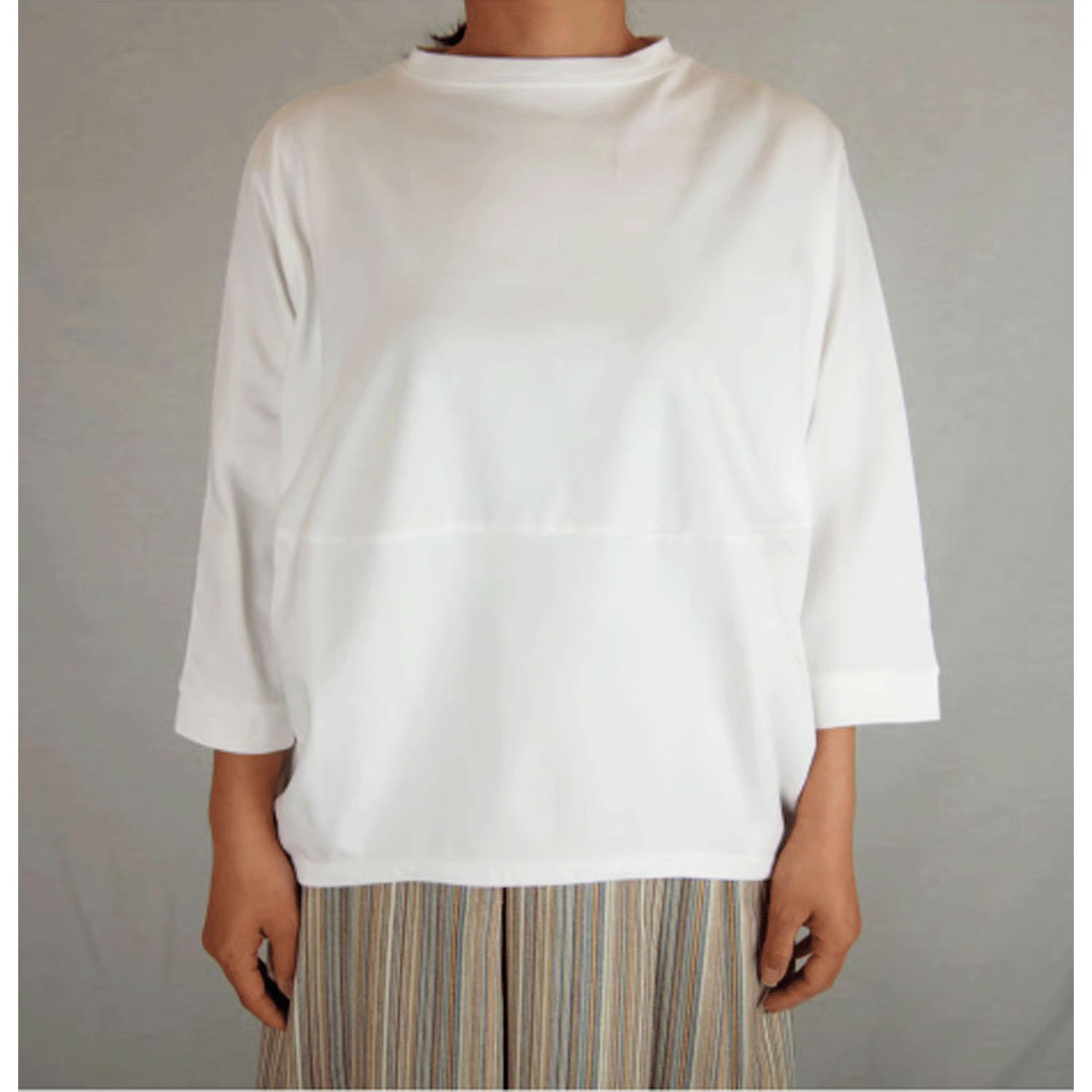 GIPSY BLUE 綿シルケットコクーンTシャツ - 画像11