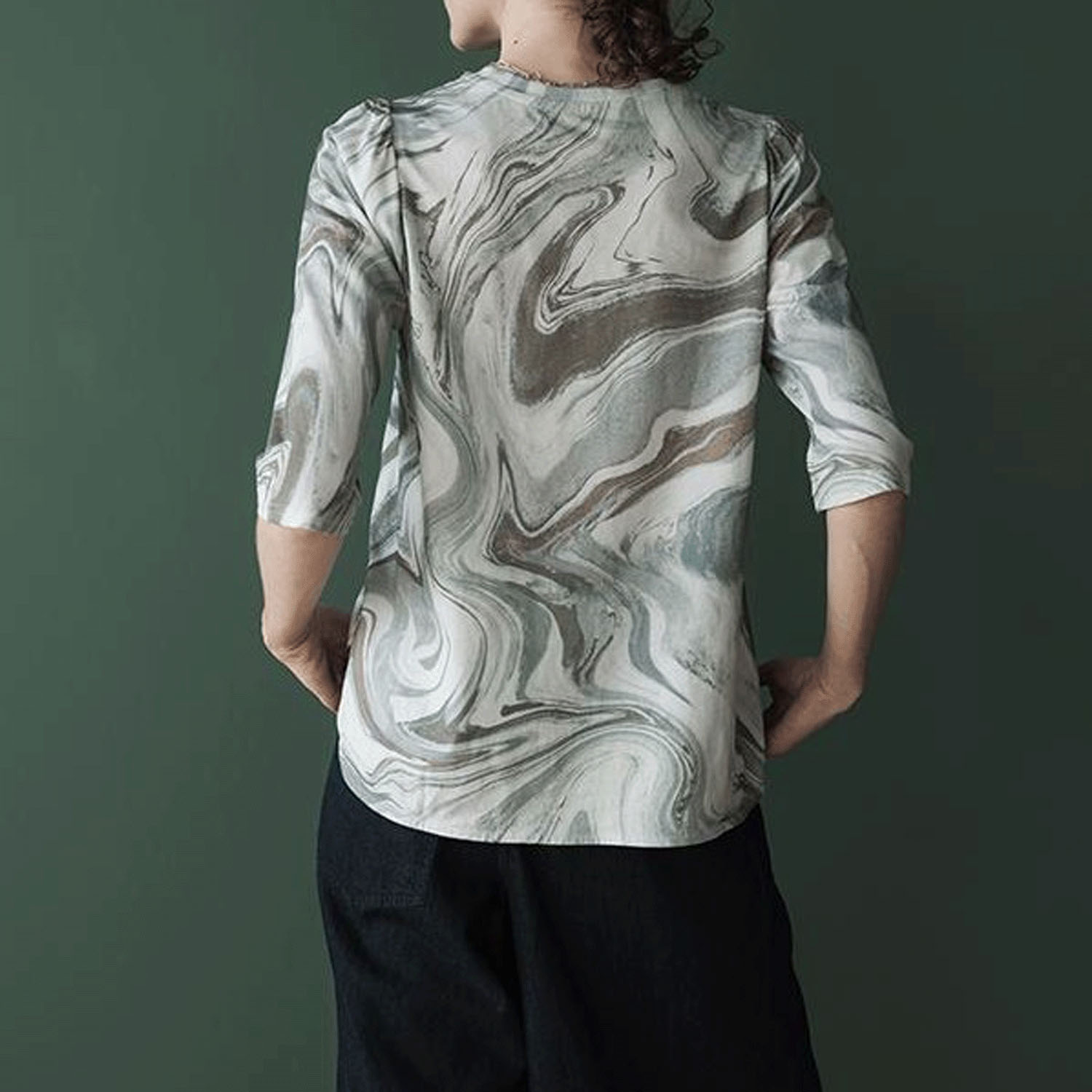 【お取り寄せ】akane マーブル柄プリントT - 画像6