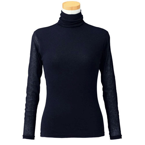 【お取り寄せ】天使の綿シフォン ハイネック長袖 2重袖 - 画像17