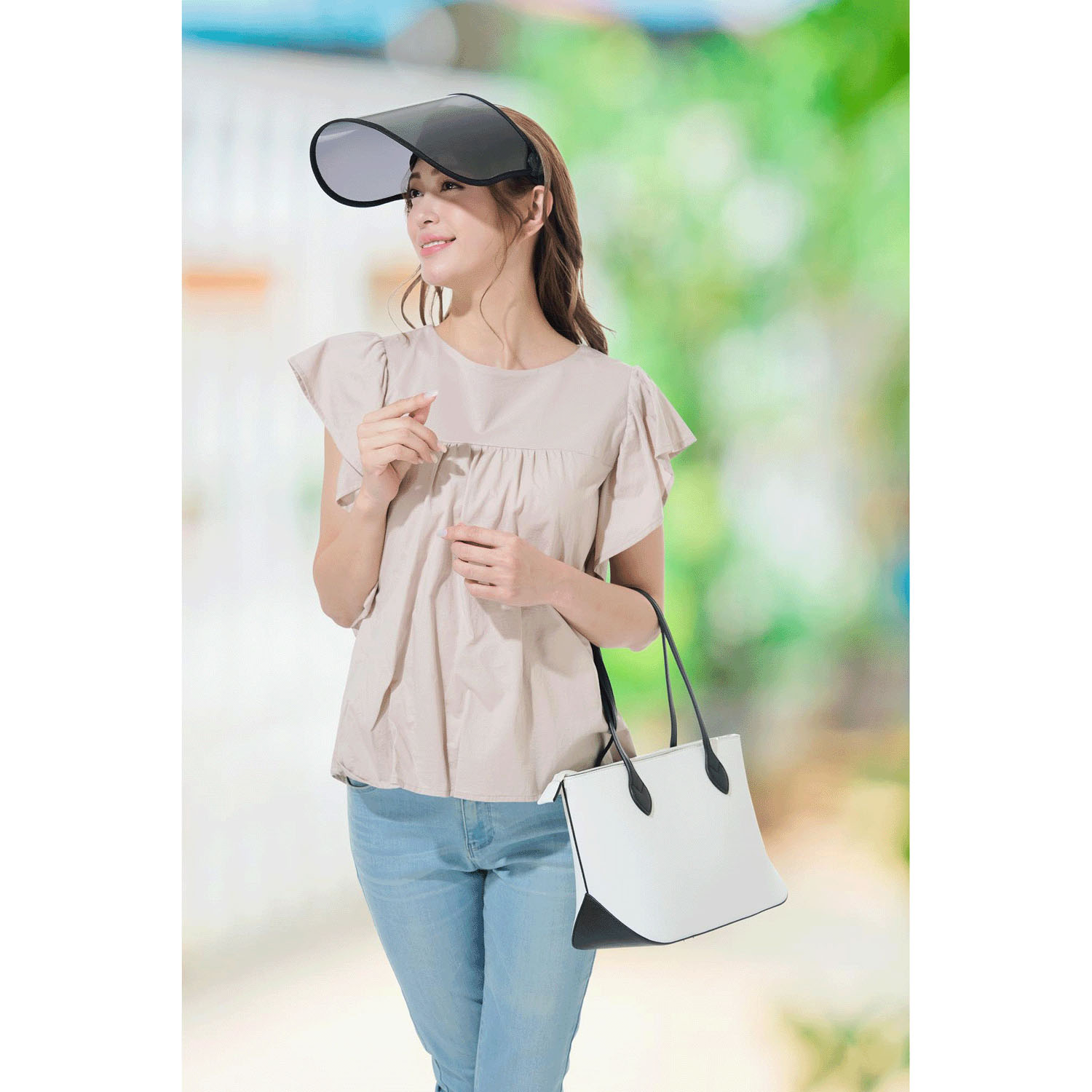 顔すっぽりUVカットサンバイザー 2個束 - 画像5