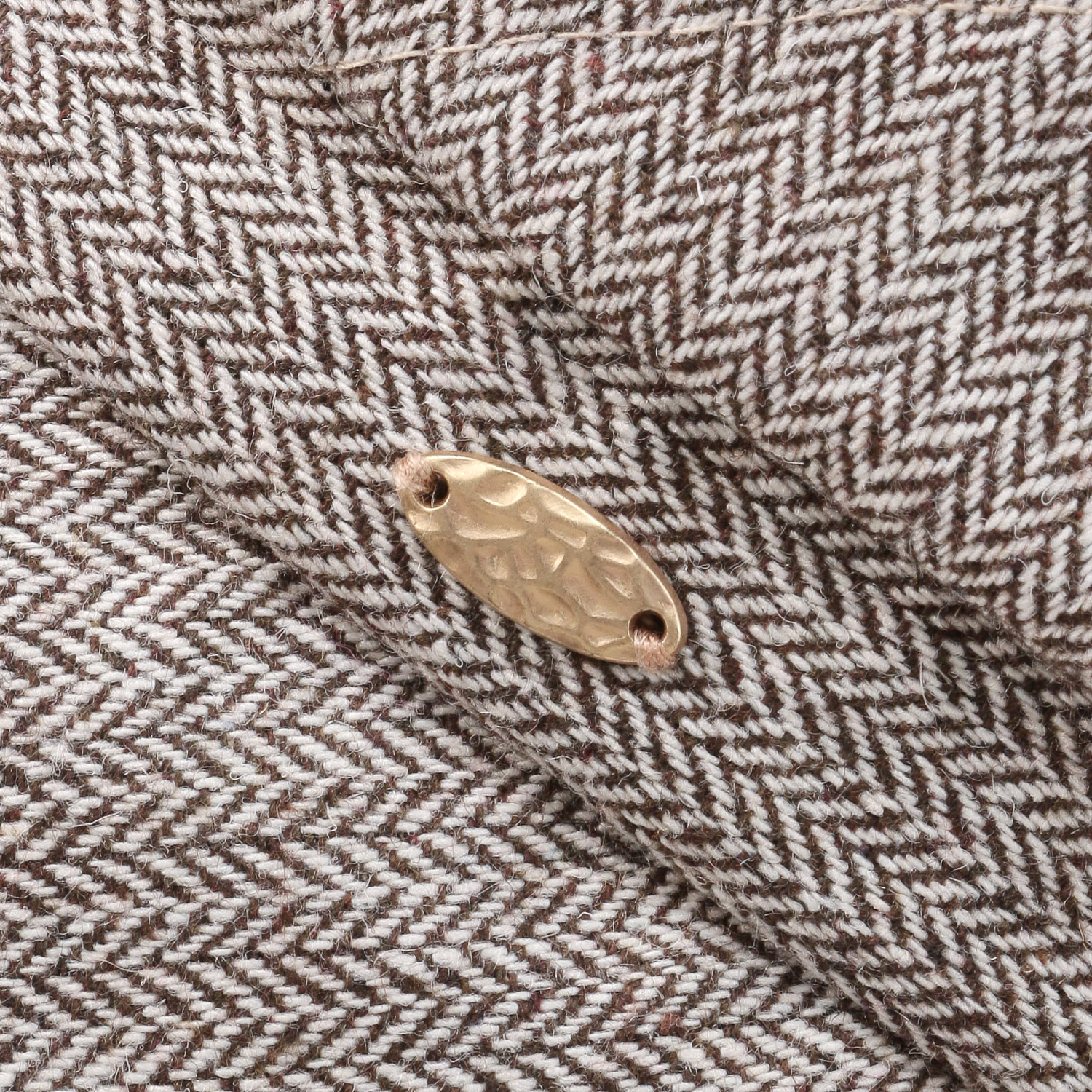 【ブラウン終了】内耳付きへリンボンキャスケット - 画像5