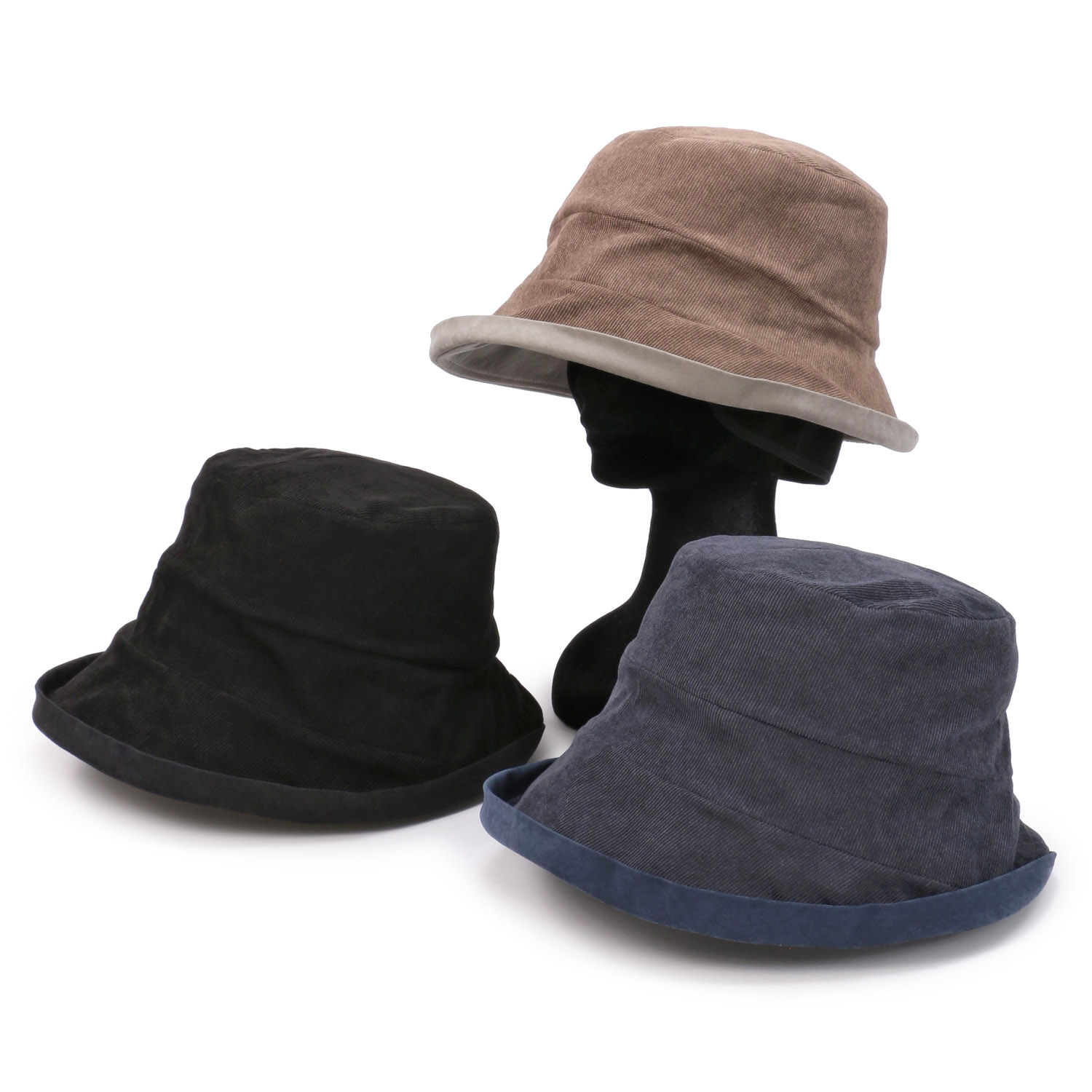 【モスグリーン、ネイビーブルー終了】内耳付き切り替えオブザーハット - 画像1