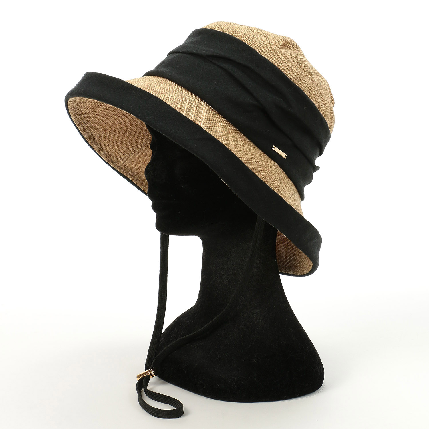 疑麻ギャザーエッジアップハット - 画像2