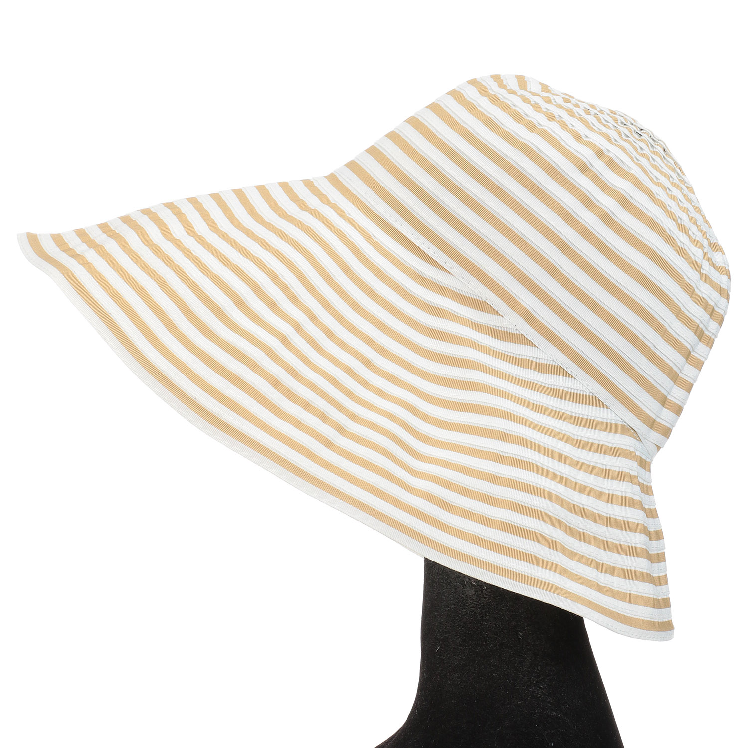 つば広ストライプエメリーハット - 画像5
