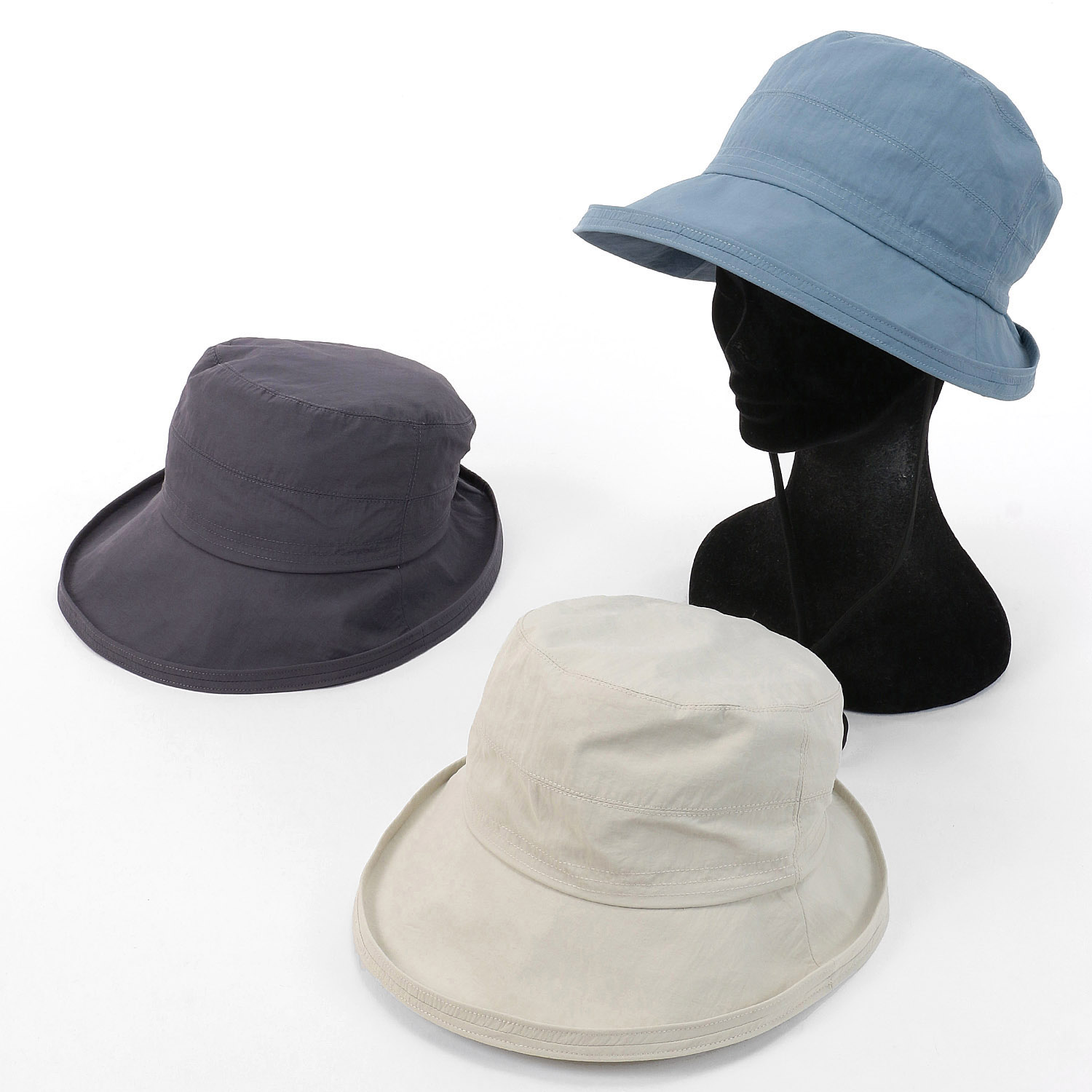 撥水ゴム入りダウンハット