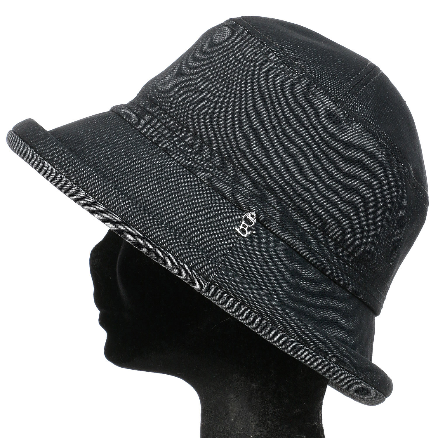 軽量デニム ネコチャーム付きセーラーハット - 画像2