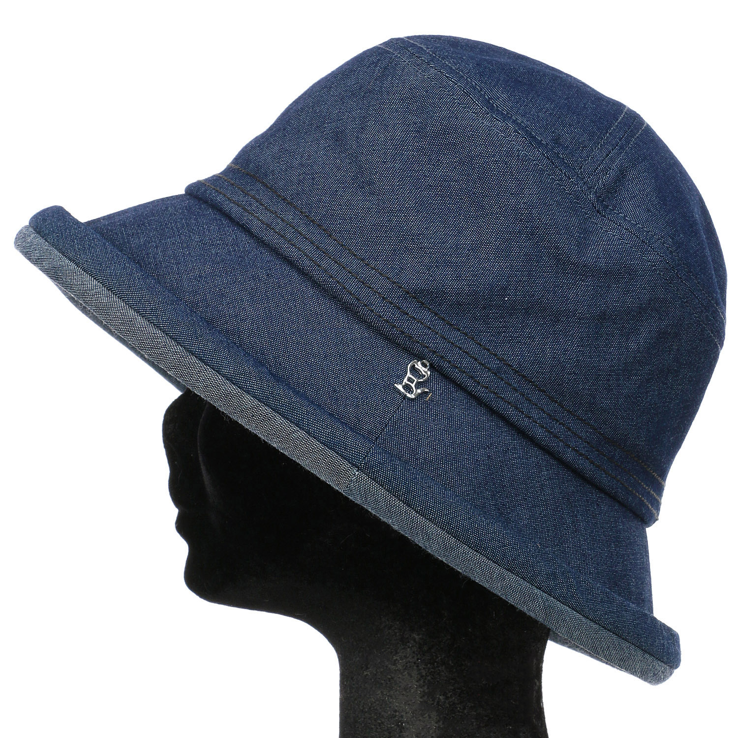 軽量デニム ネコチャーム付きセーラーハット - 画像5