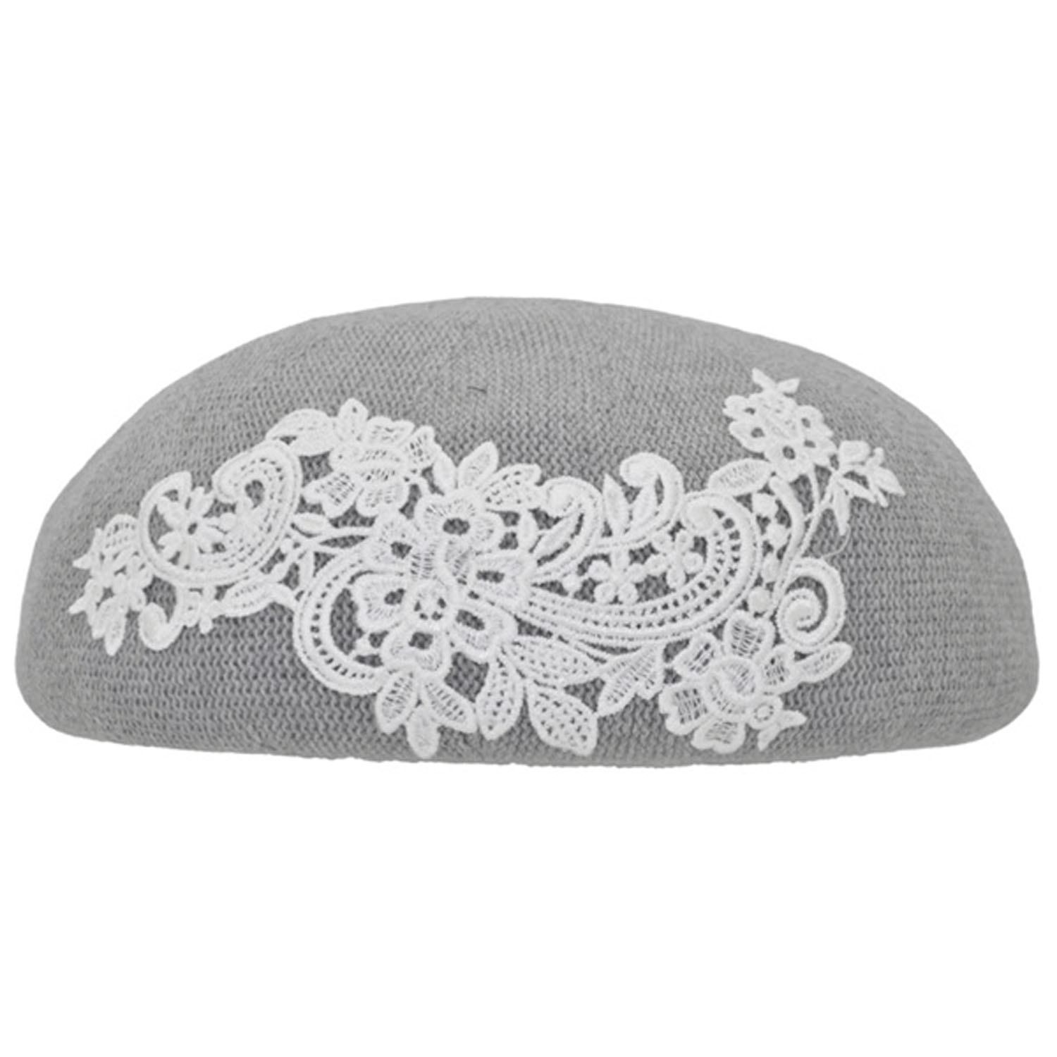 レース付きコットンカラーベレー - 画像2