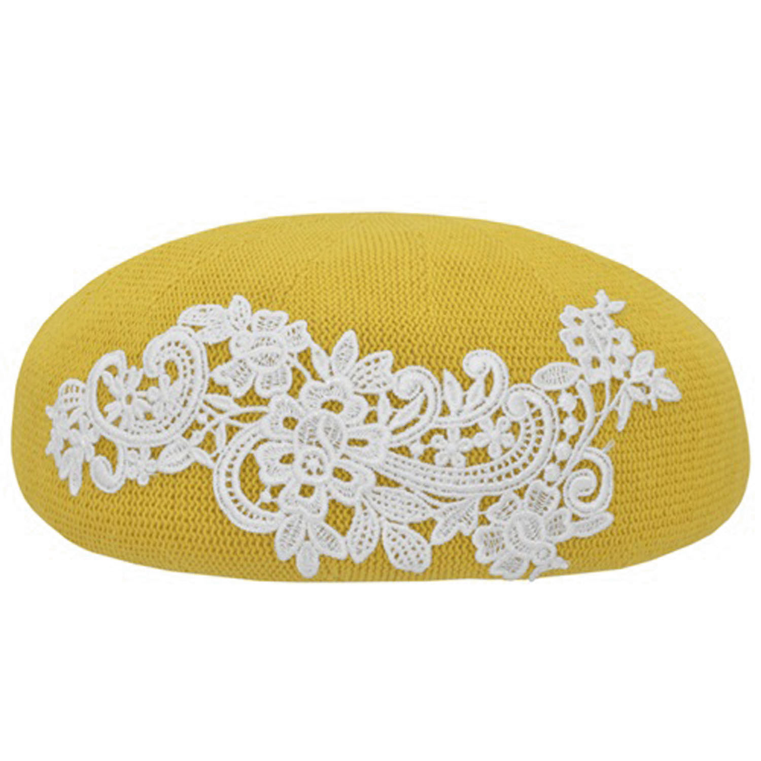 レース付きコットンカラーベレー - 画像6