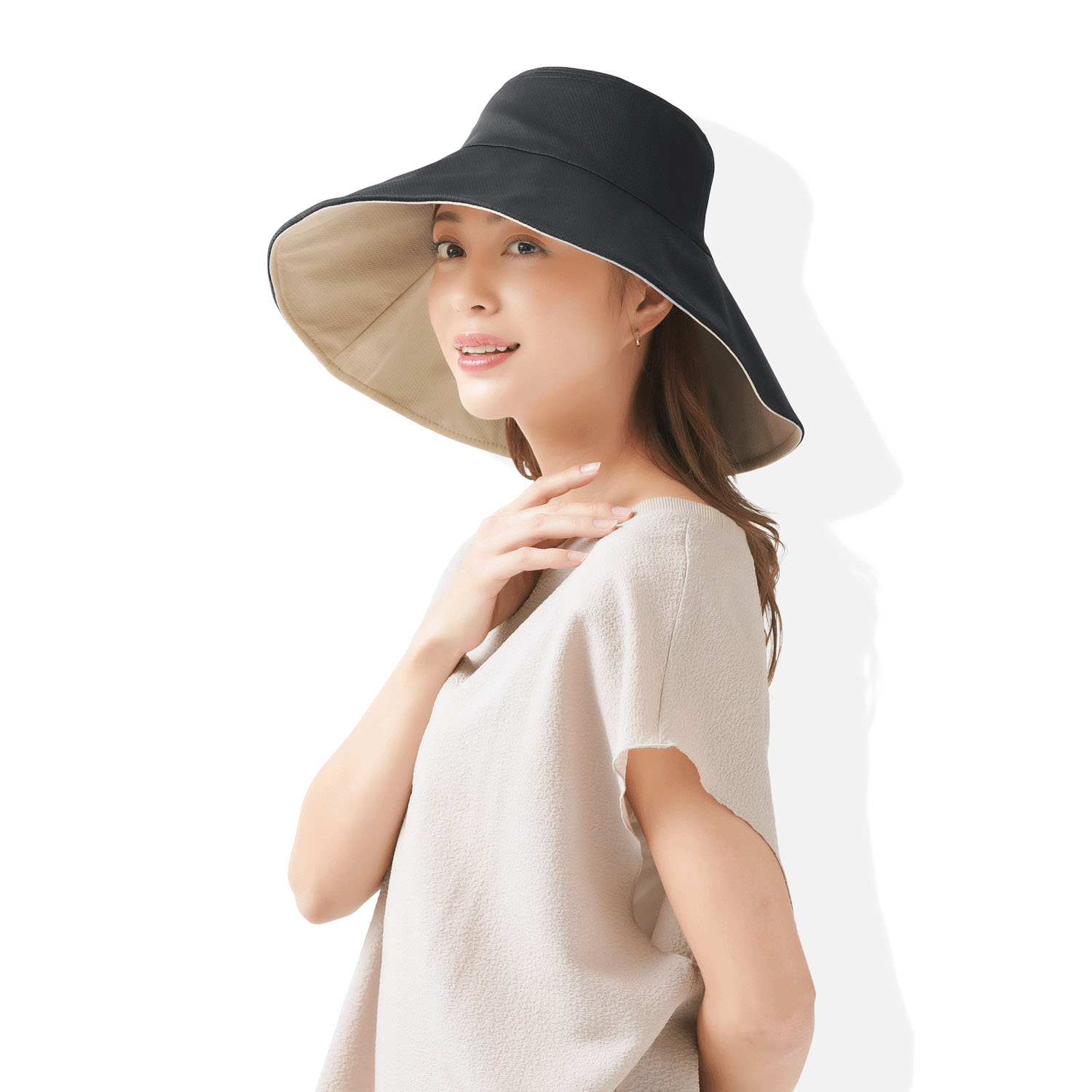 UV折りたためるリバーシブル帽子 - 画像3