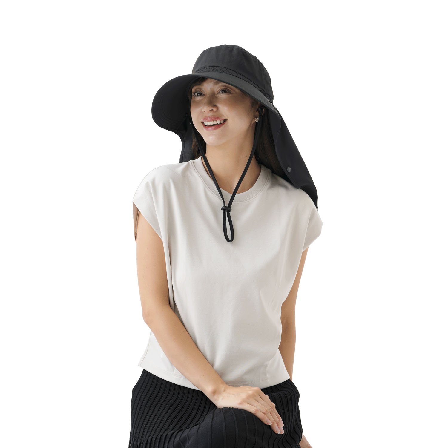 UV＆クールフェイスカバー付き3wayハット - 画像5