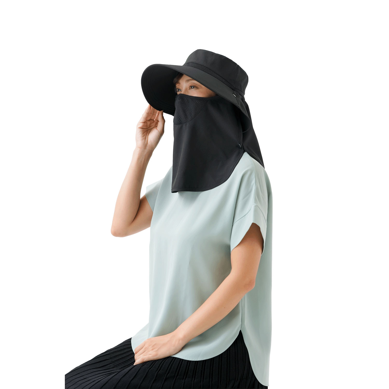 UV＆クールフェイスカバー付き3wayハット - 画像8