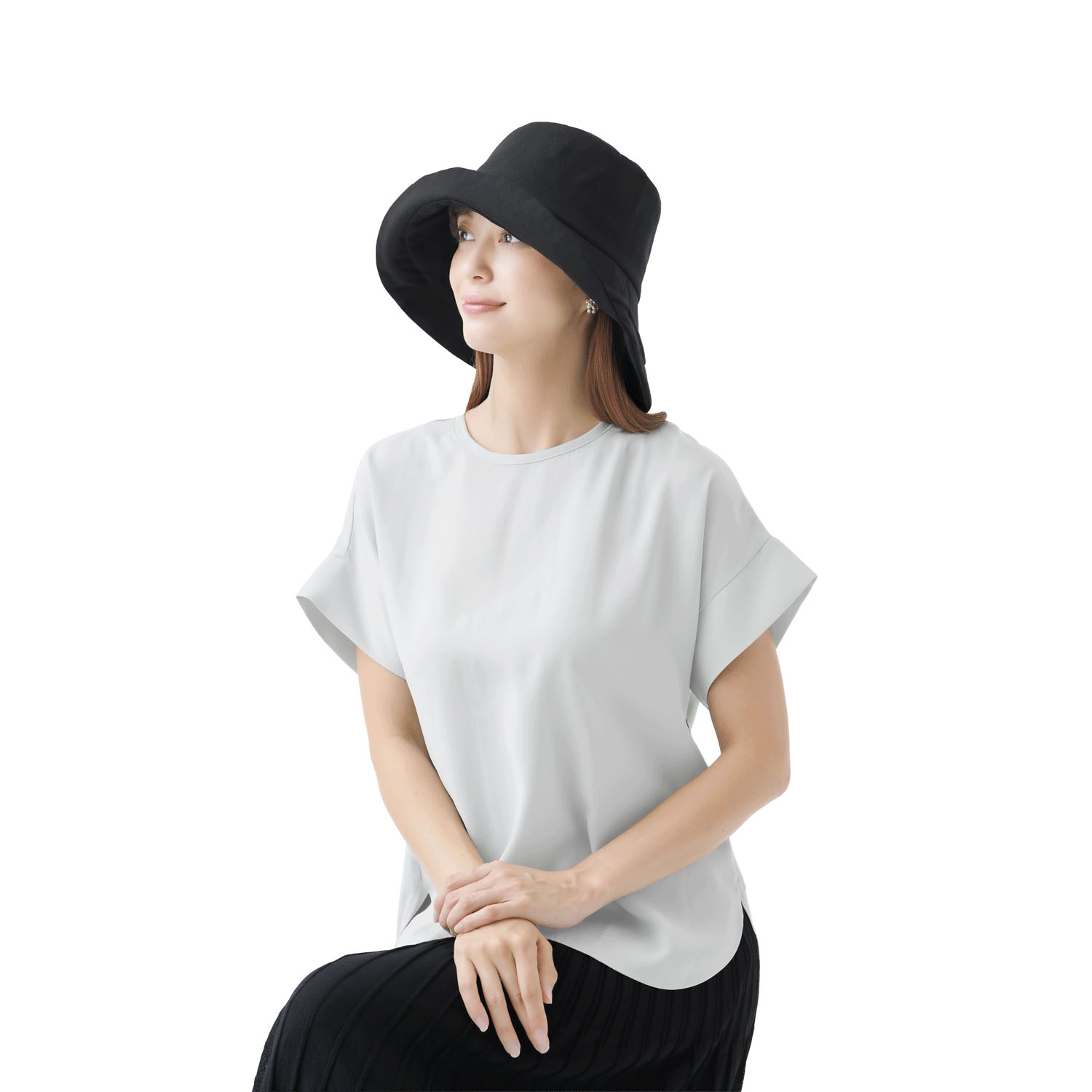 UV＆クールリネン混すずやかハット - 画像4