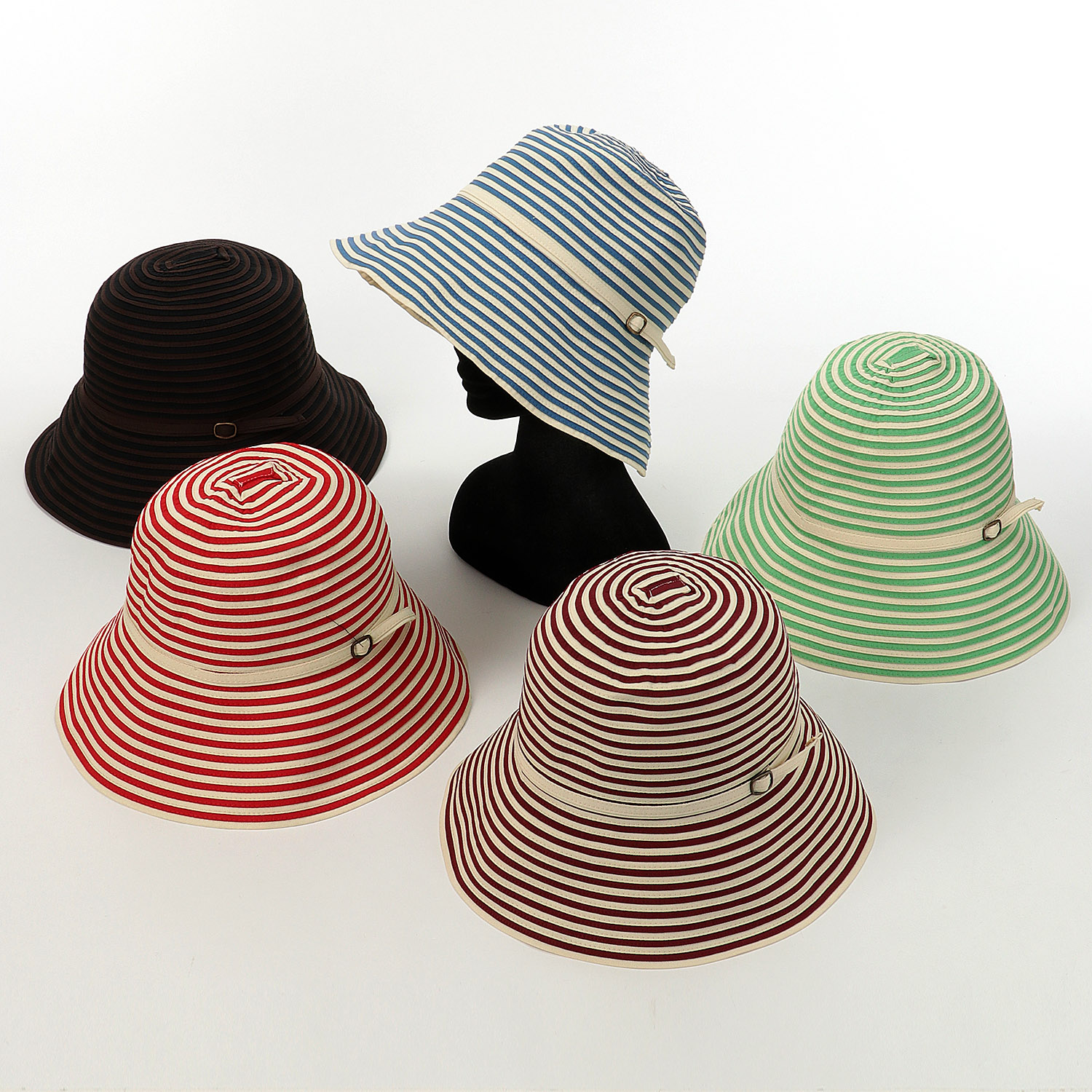 バイカラーボーダーブレードハット - 画像1