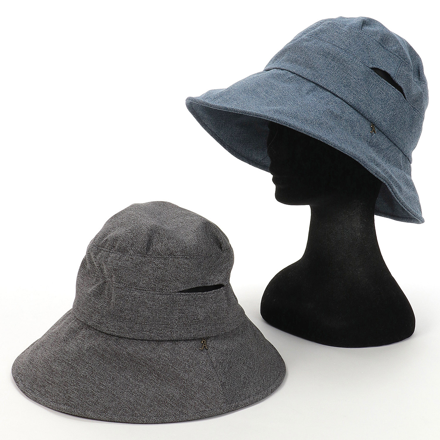 遮光芯入りデニム調ハット