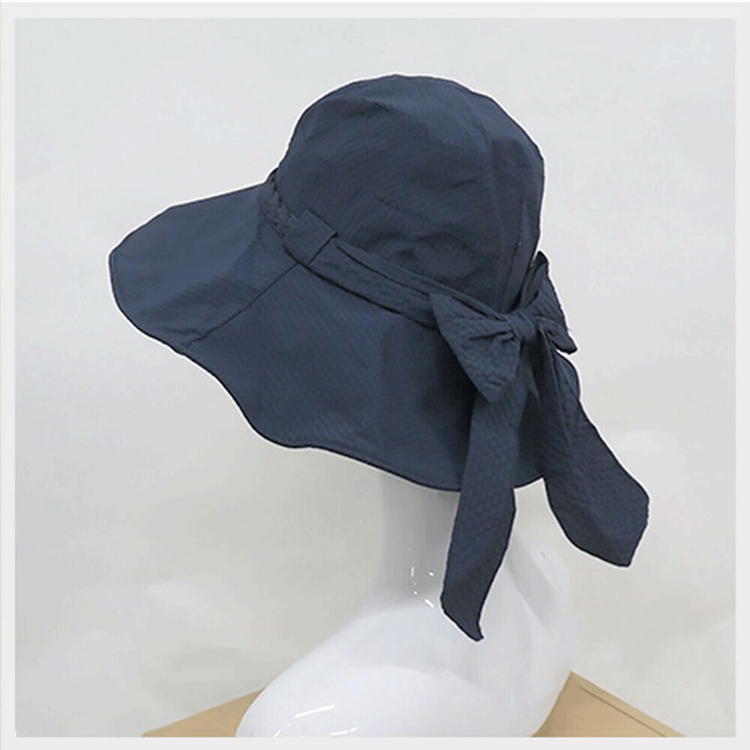 【ディープブルー終了】三つ編みつば広ハット - 画像5