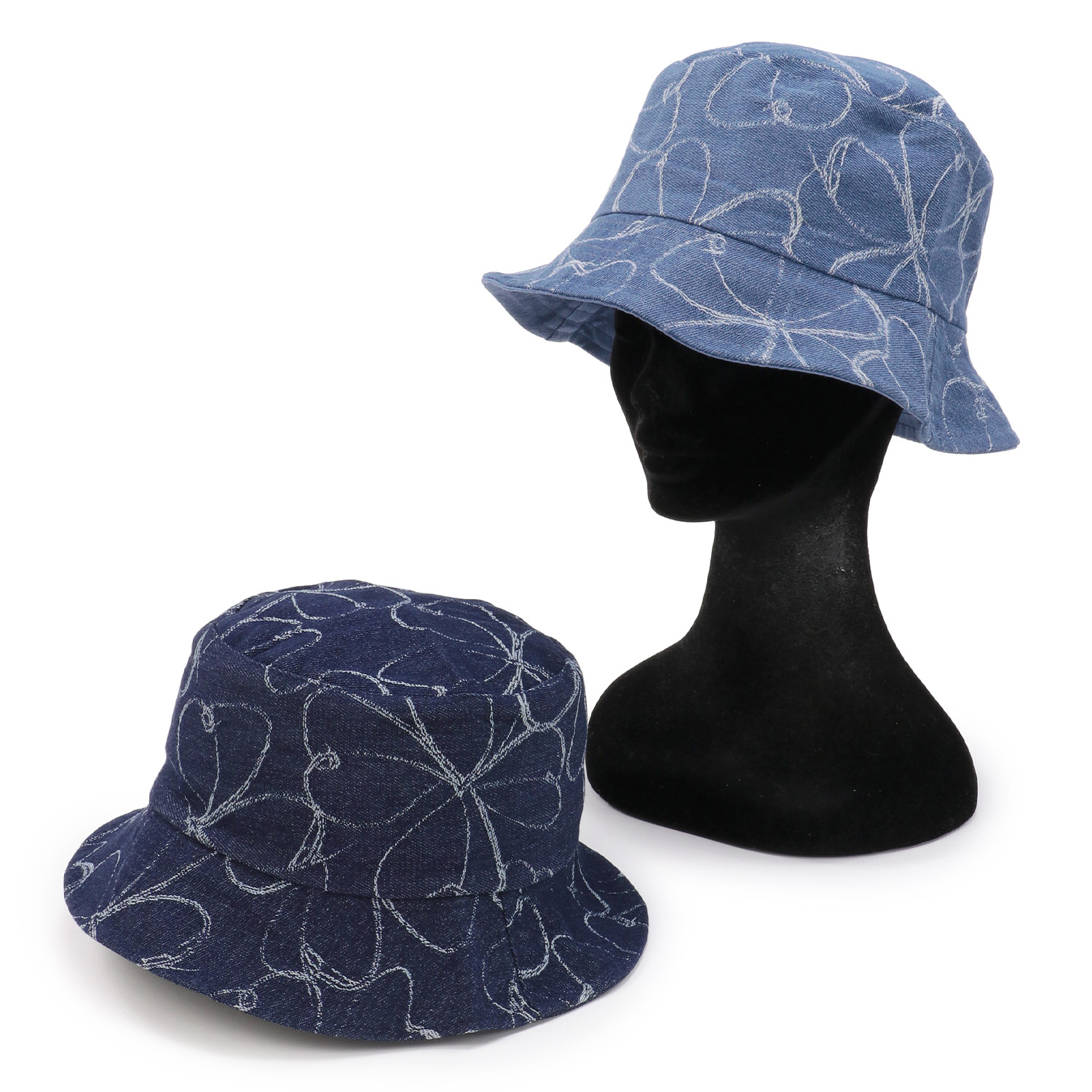 リバーシブルデニムバケット