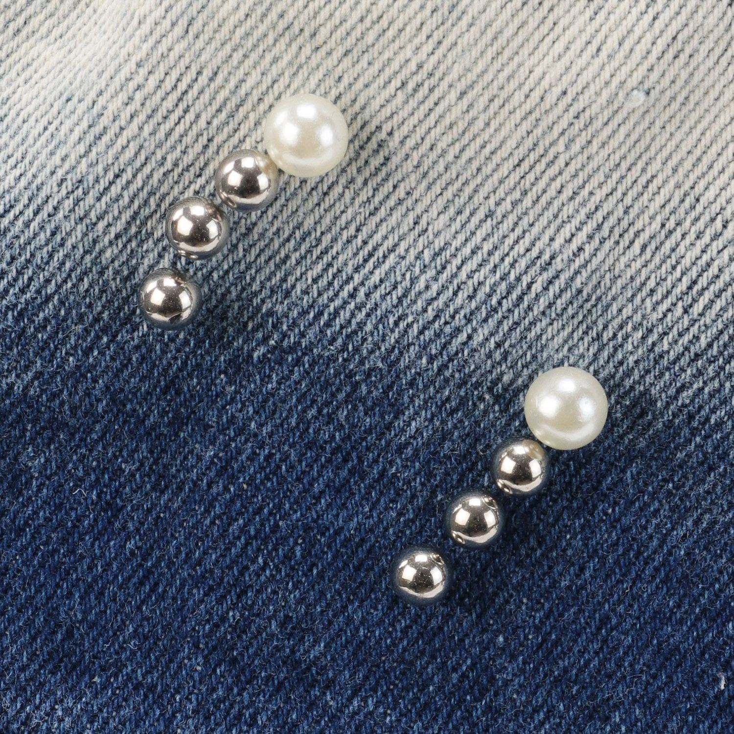 パール付きデニムハット - 画像5