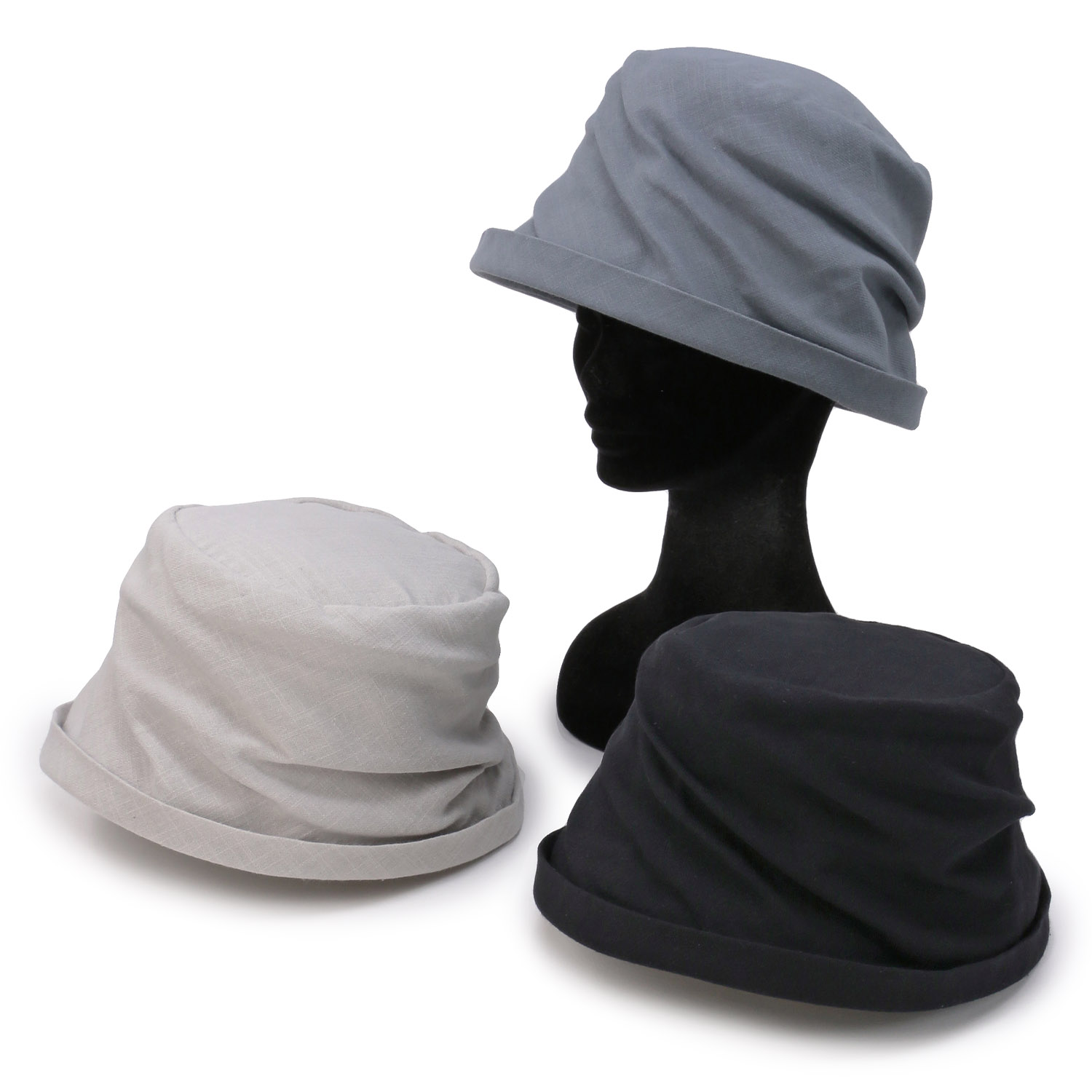 コットンドレープエッジアップハット - 画像1